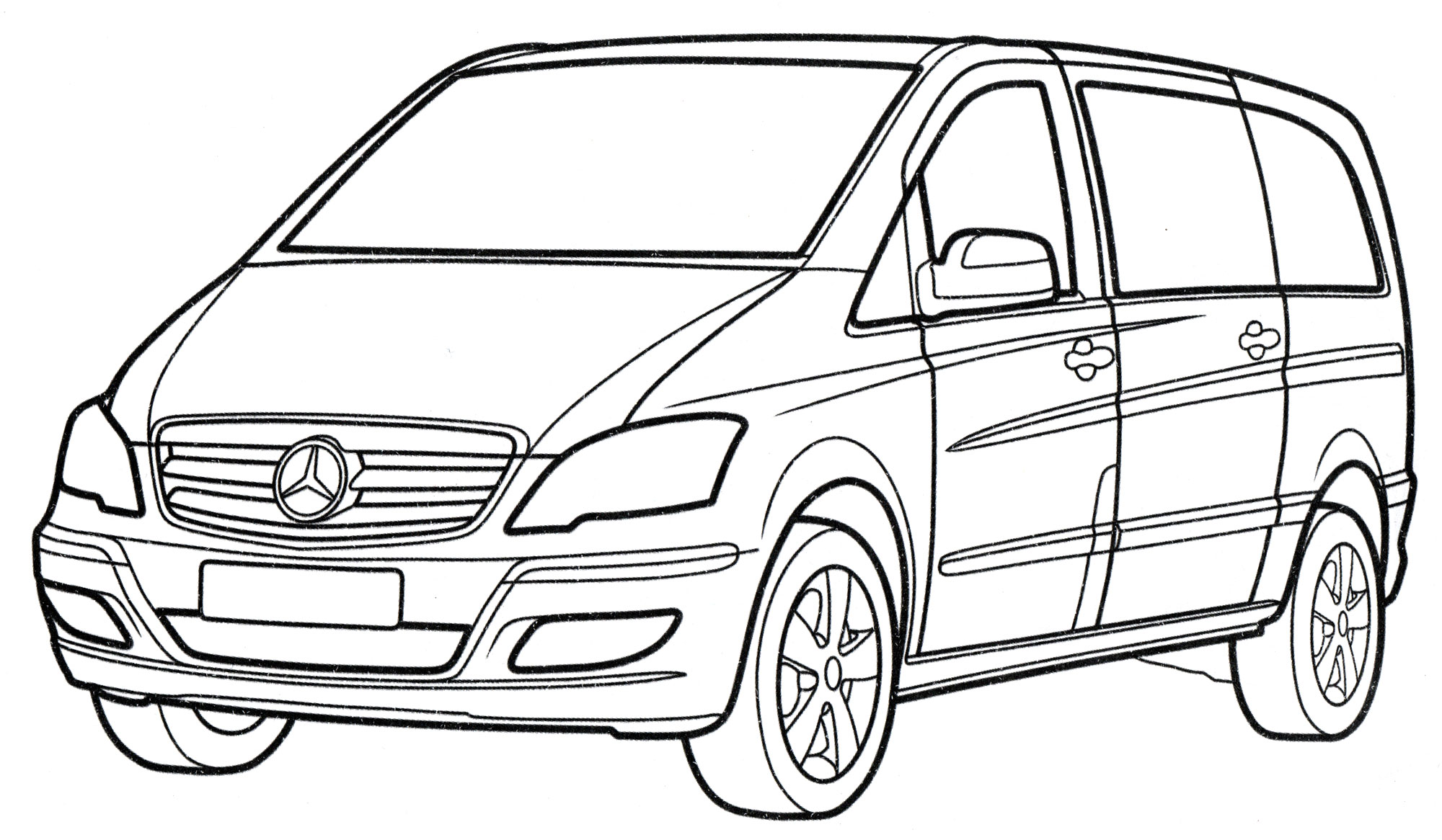 Раскраска Mercedes Viano
