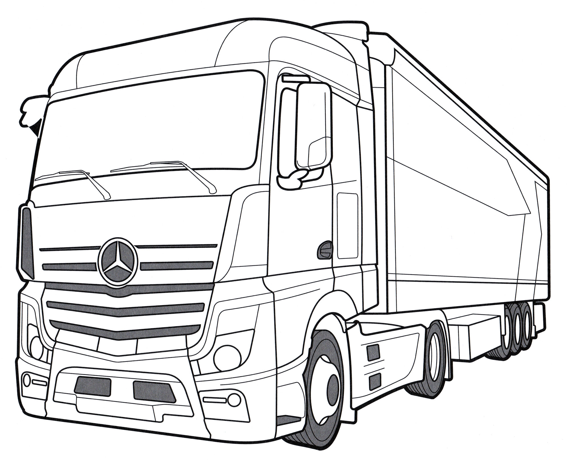Раскраска Mersedes-Benz Actros IV