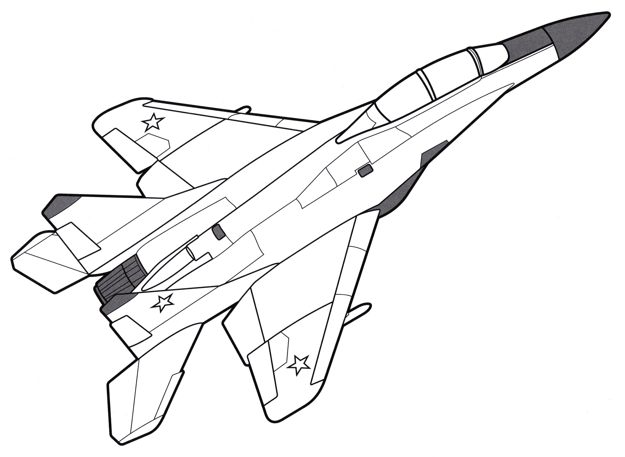 Раскраска МиГ-35д