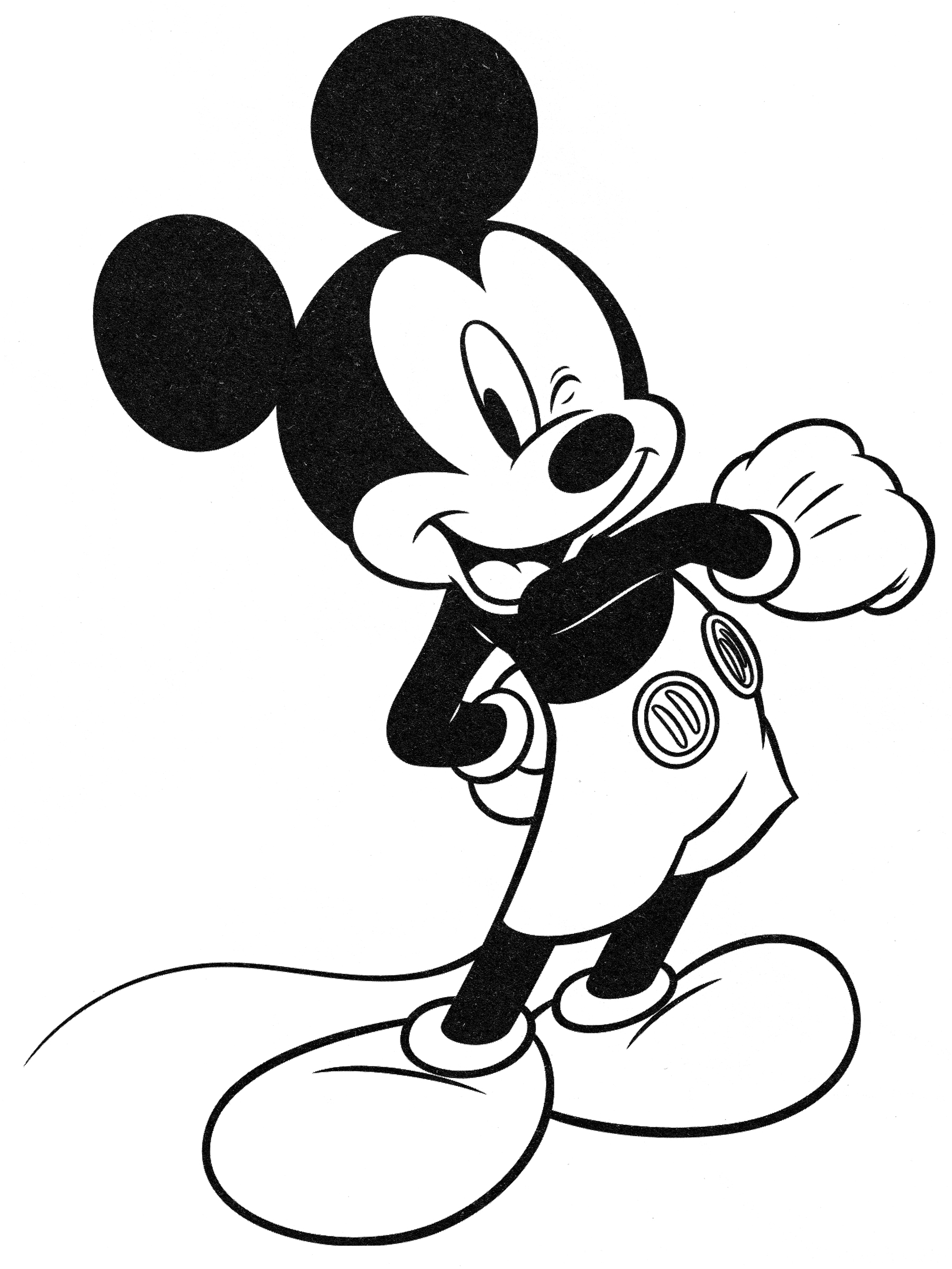Раскраска Микки Маус подмигивает