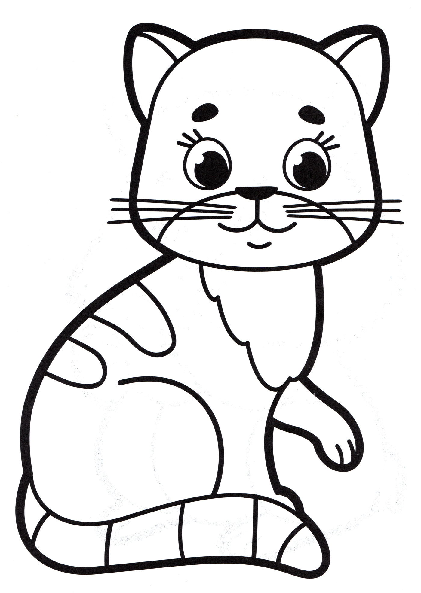 Раскраска Милая кошка