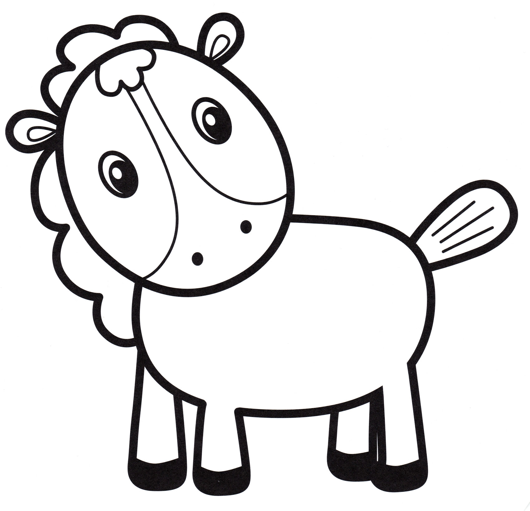 Раскраска Милая лошадка