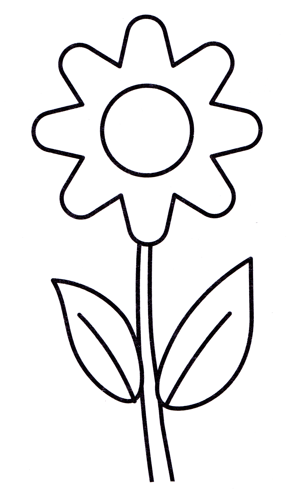 Раскраска Милый цветочек