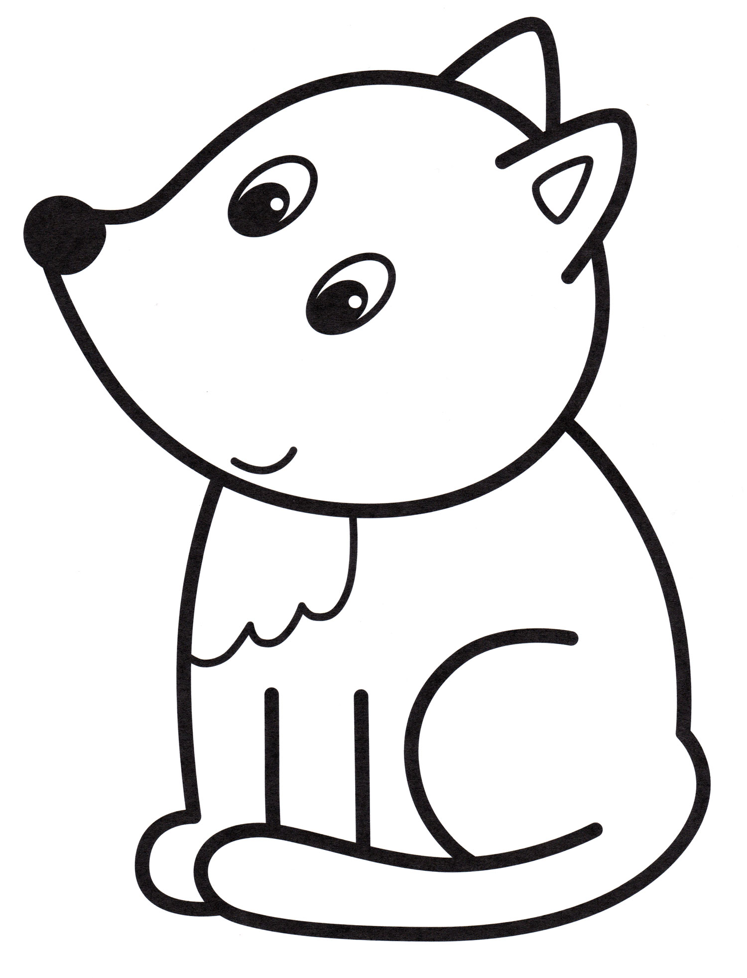 Раскраска Милый волчонок