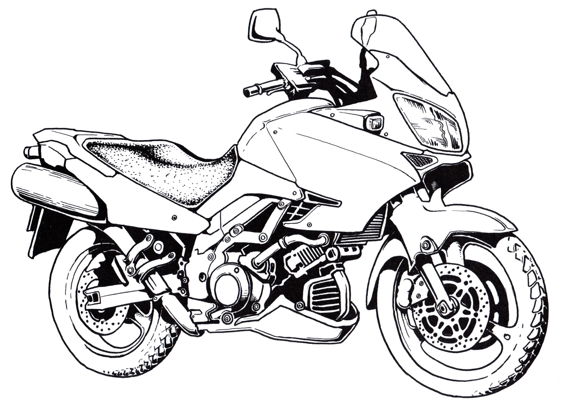Раскраска Мотоцикл Suzuki