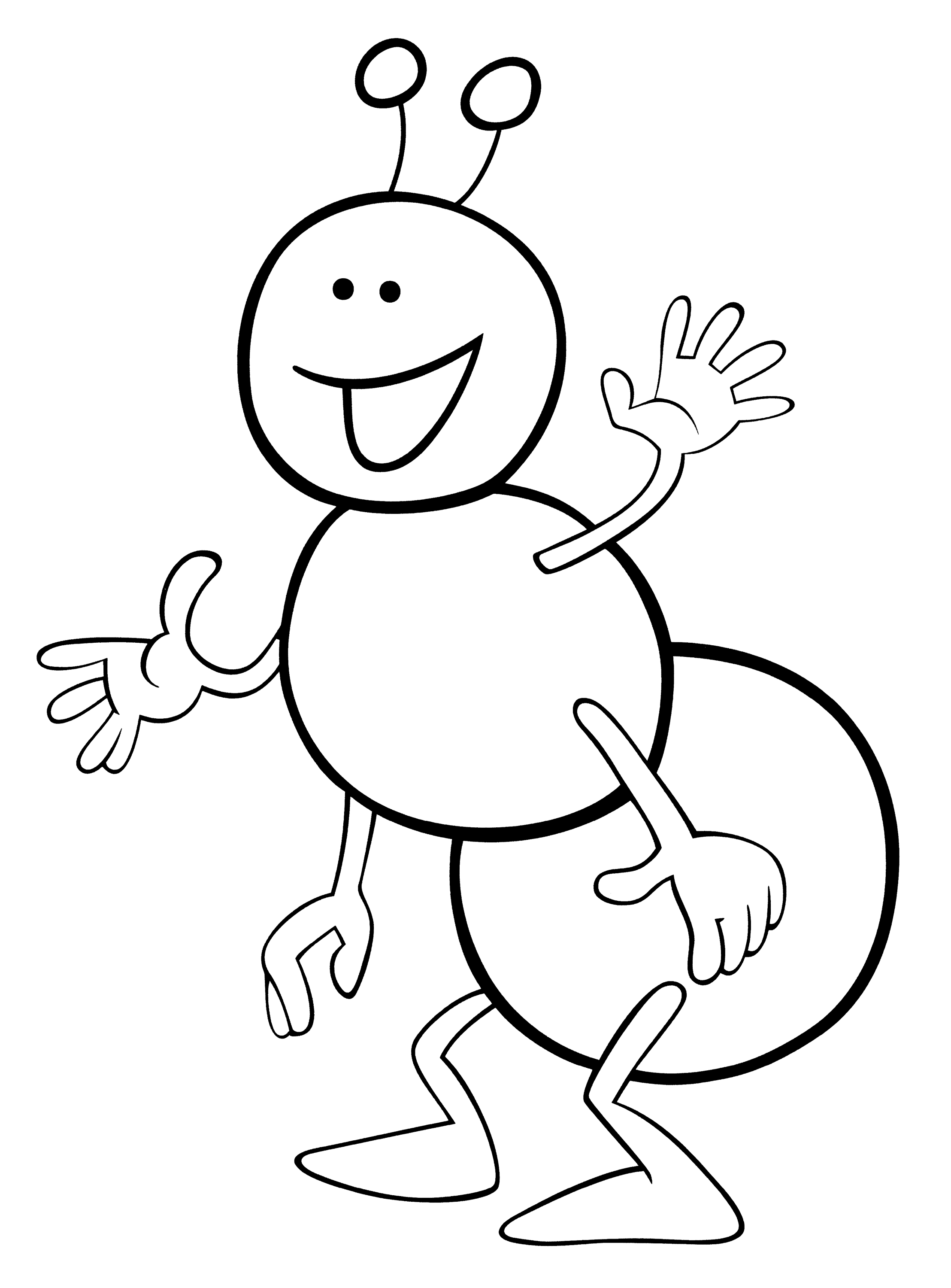 Раскраска Муравей с маленькими глазами