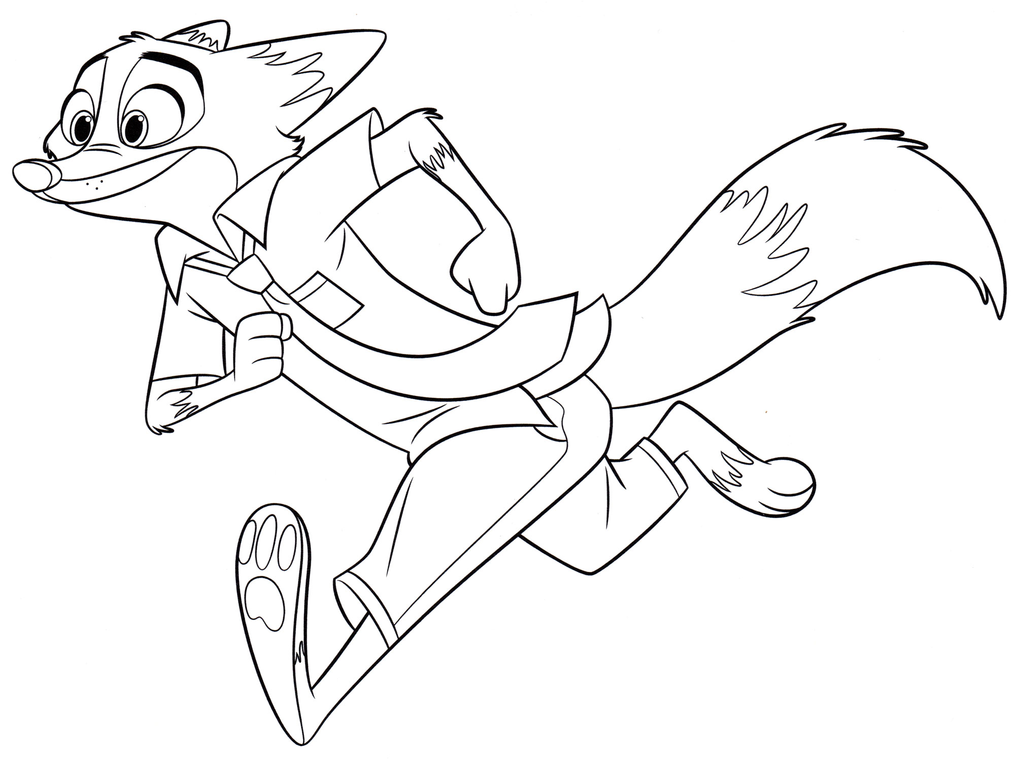 Раскраска Ник убегает