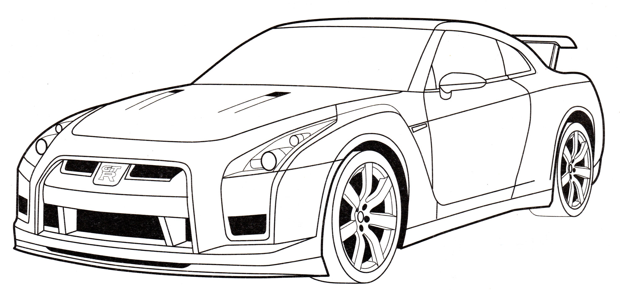Раскраска Nissan GT-R