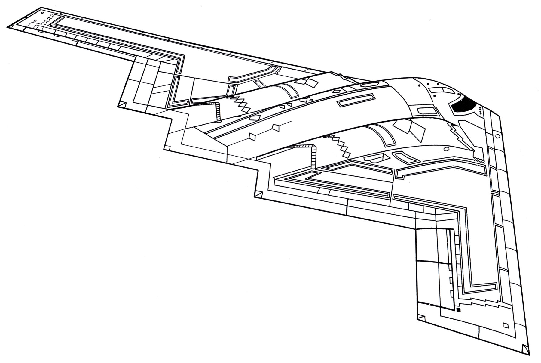 Раскраска Northrop B-2 Spirit