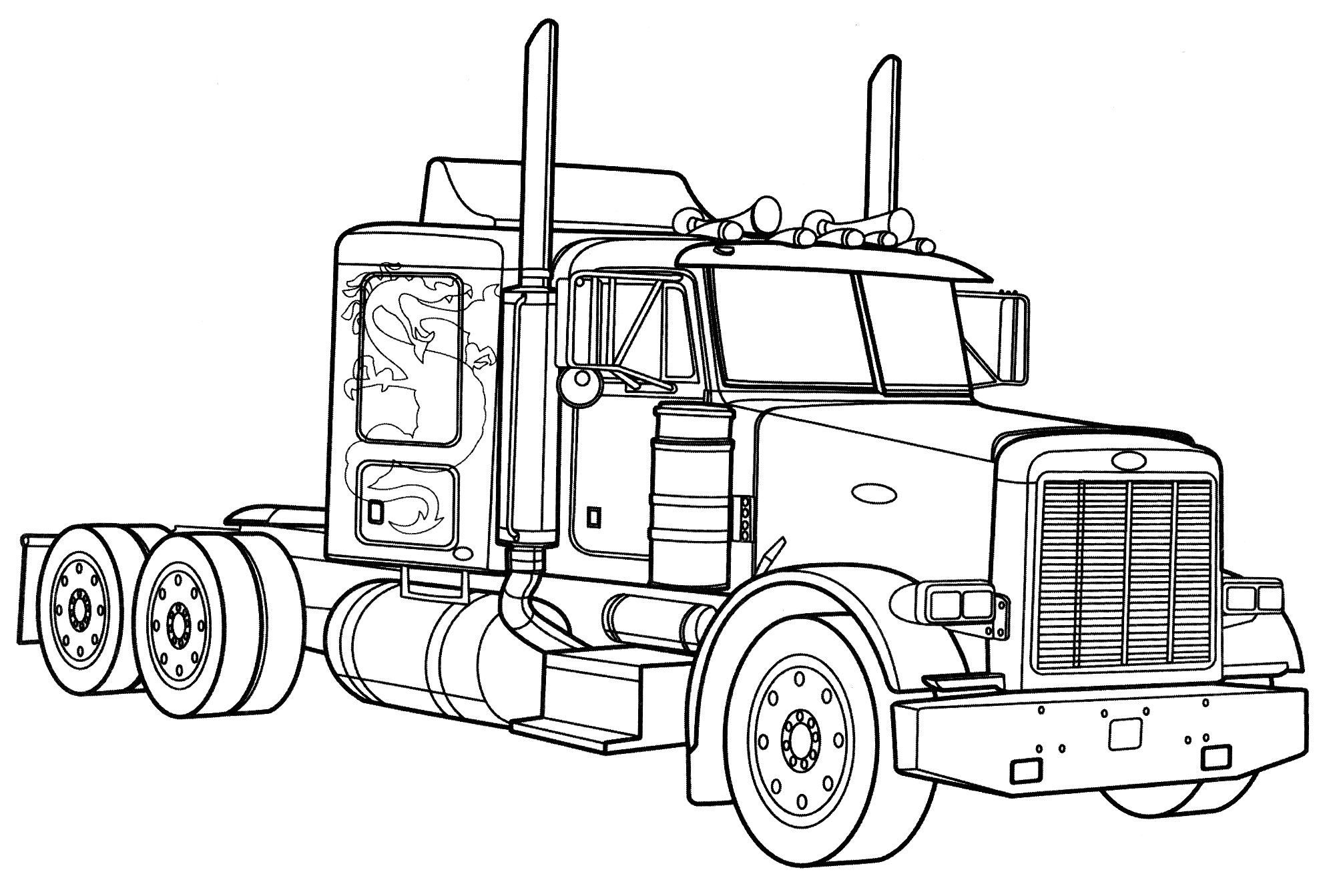 Раскраска Peterbilt 378