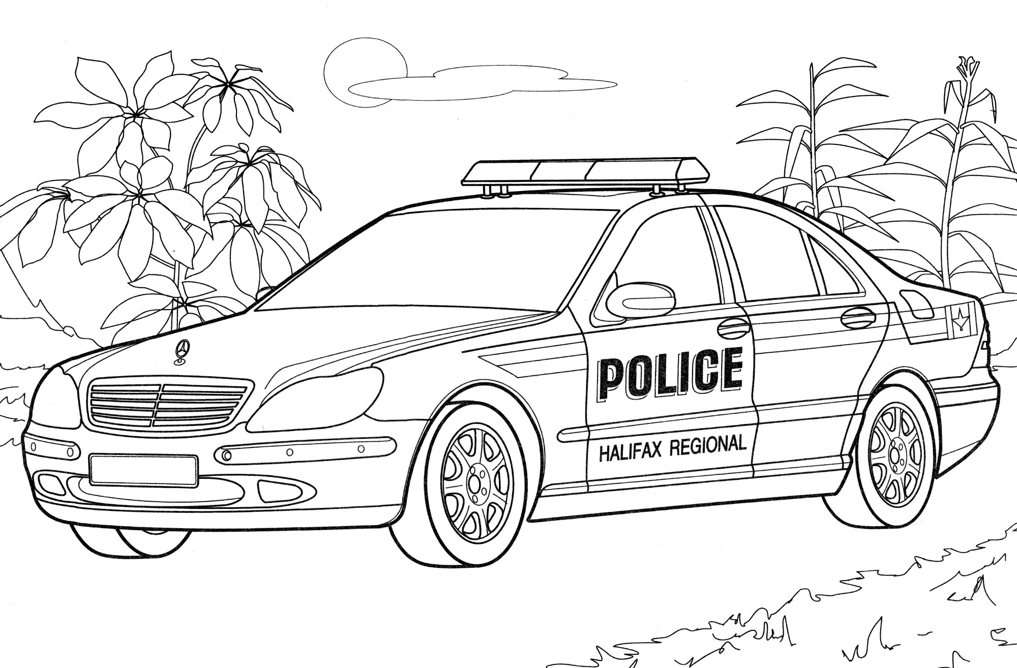 Раскраска Полицейский Mercedes Канада