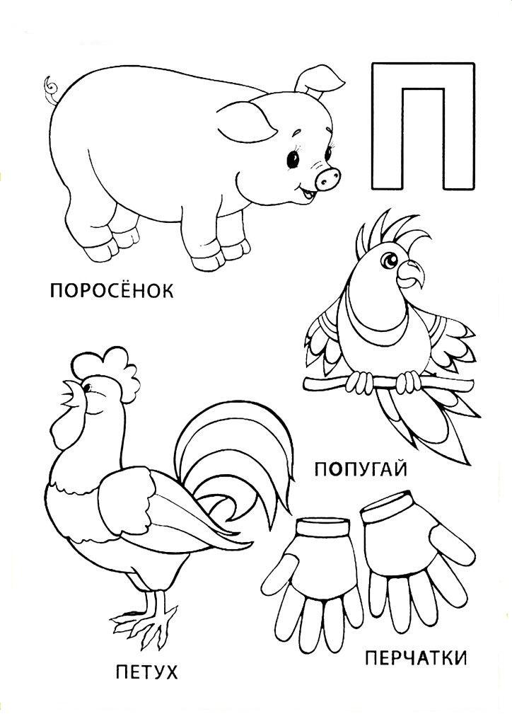 раскраска поросенок