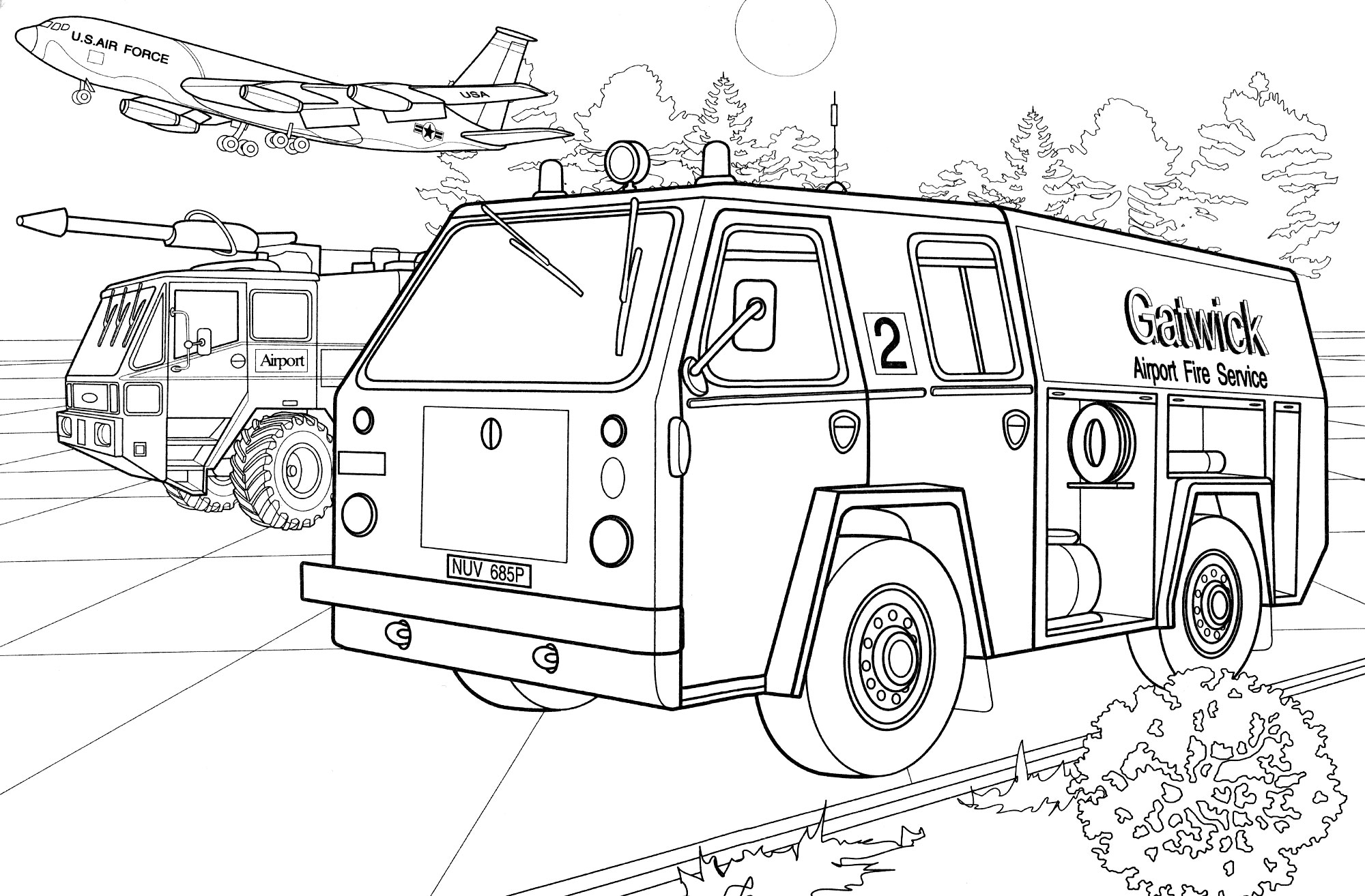 Раскраска Пожарная машина IVECO