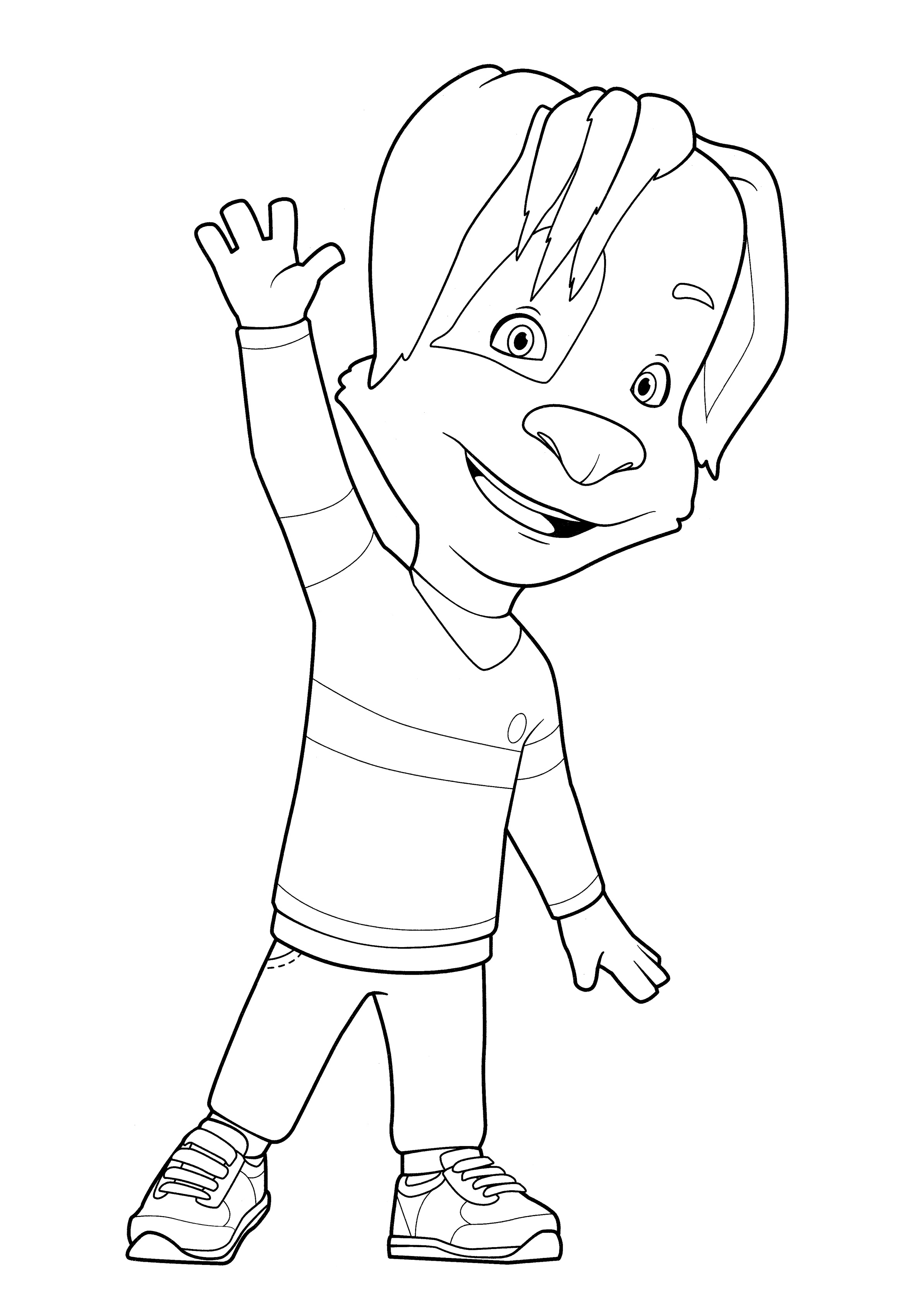 Раскраска Приветливый Дружок