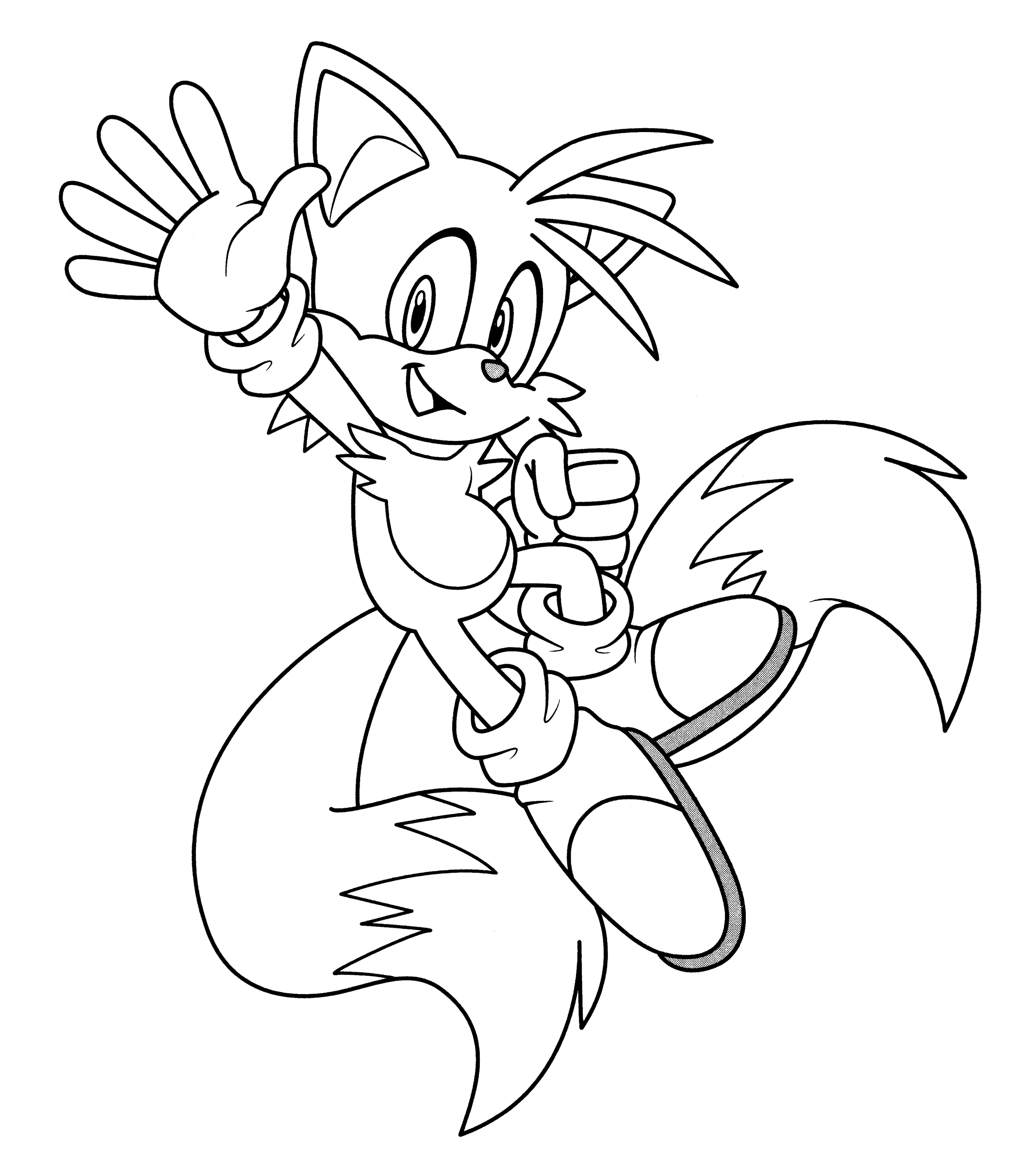 Раскраска Приветливый Тейлз