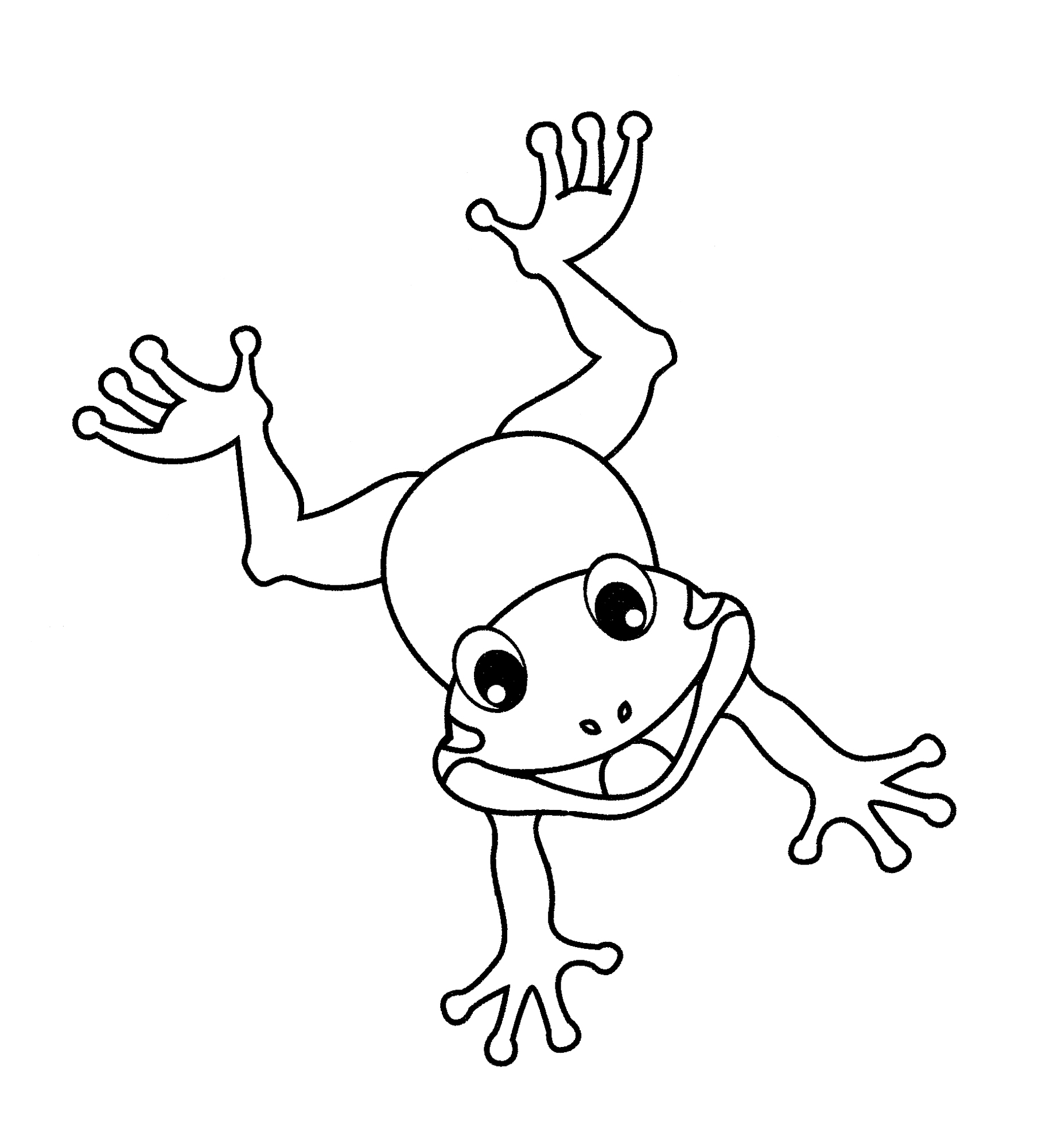 Раскраска Прыгающий лягушонок