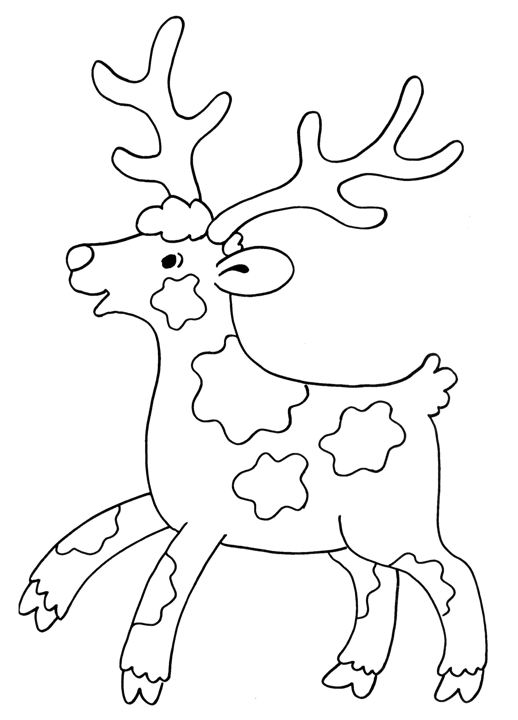 Раскраска Пятнистый олень