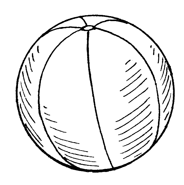 Раскраска Разноцветный мячик
