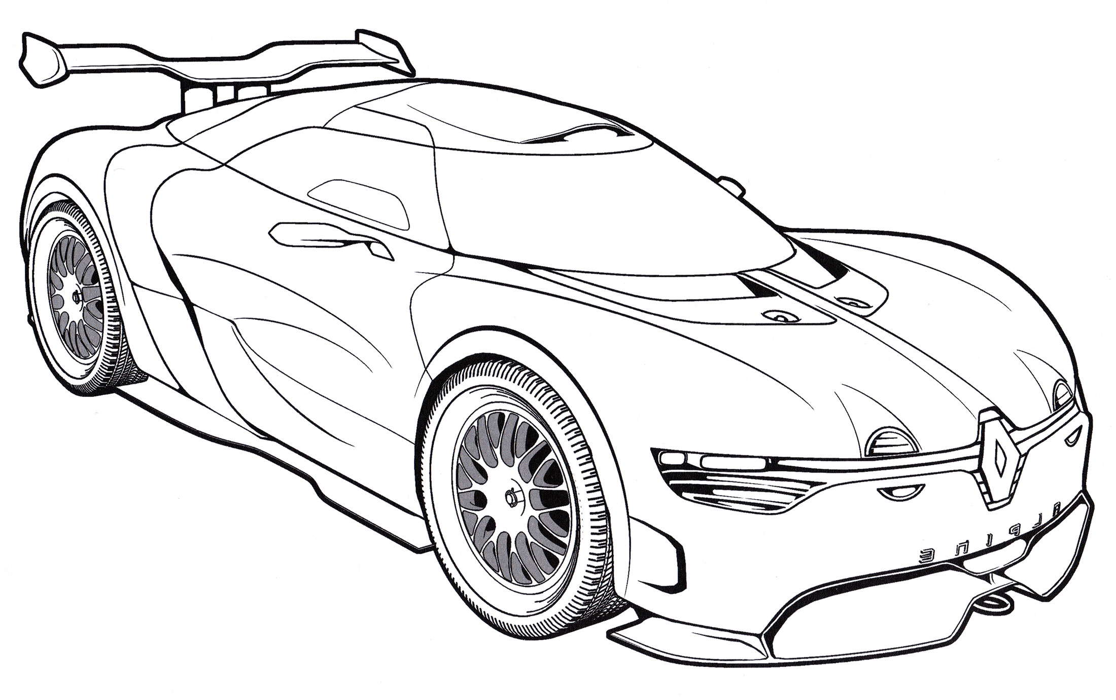 Раскраска Renault Alpine ZAR