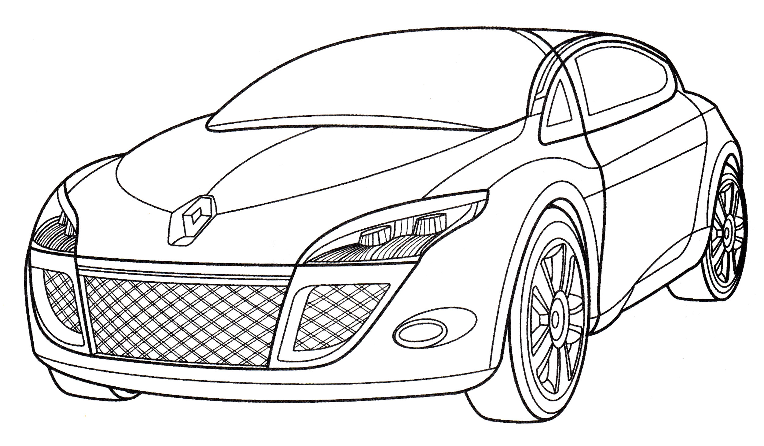 Раскраска Renault Megane