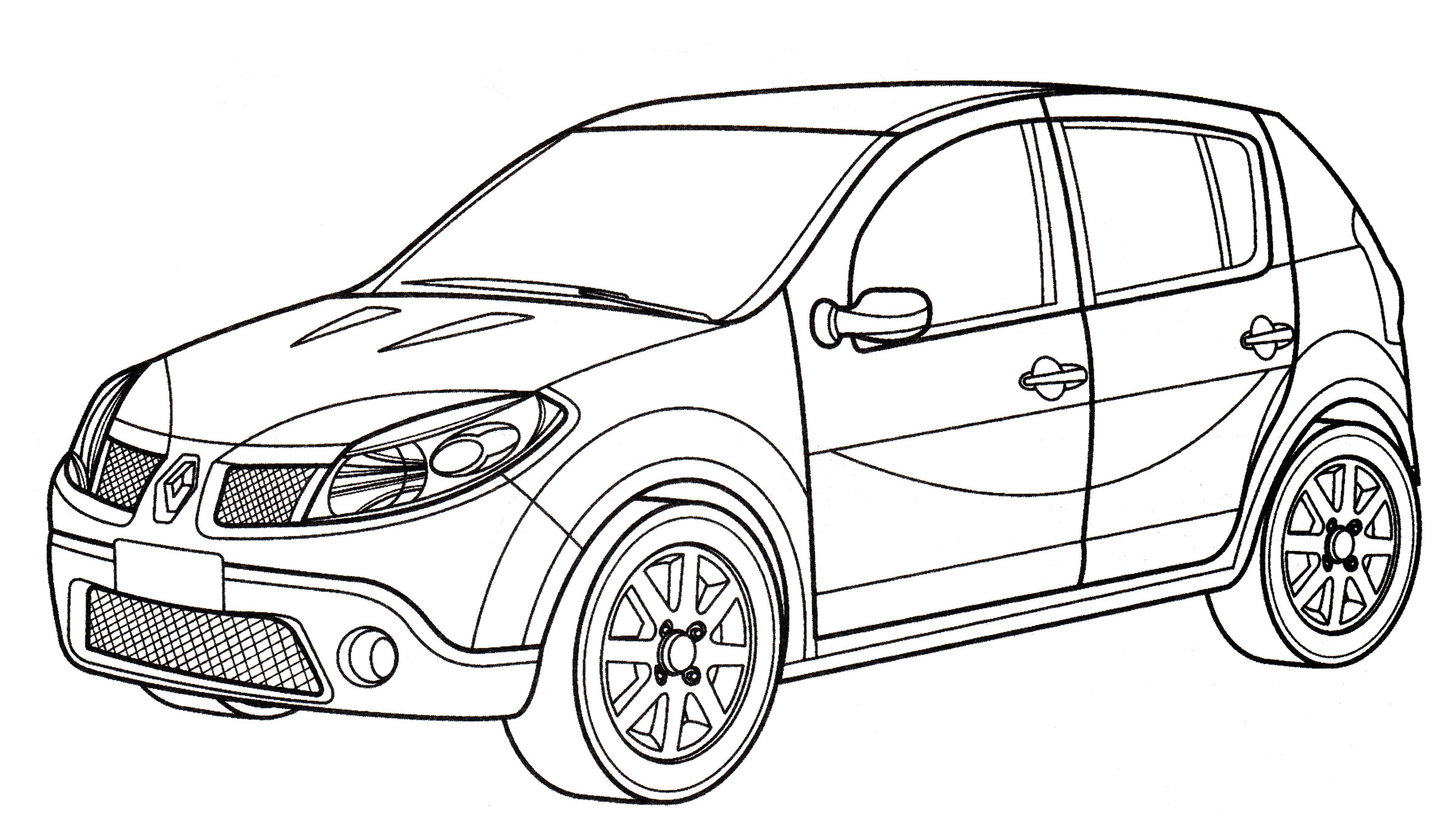 Раскраска Renault Sandero