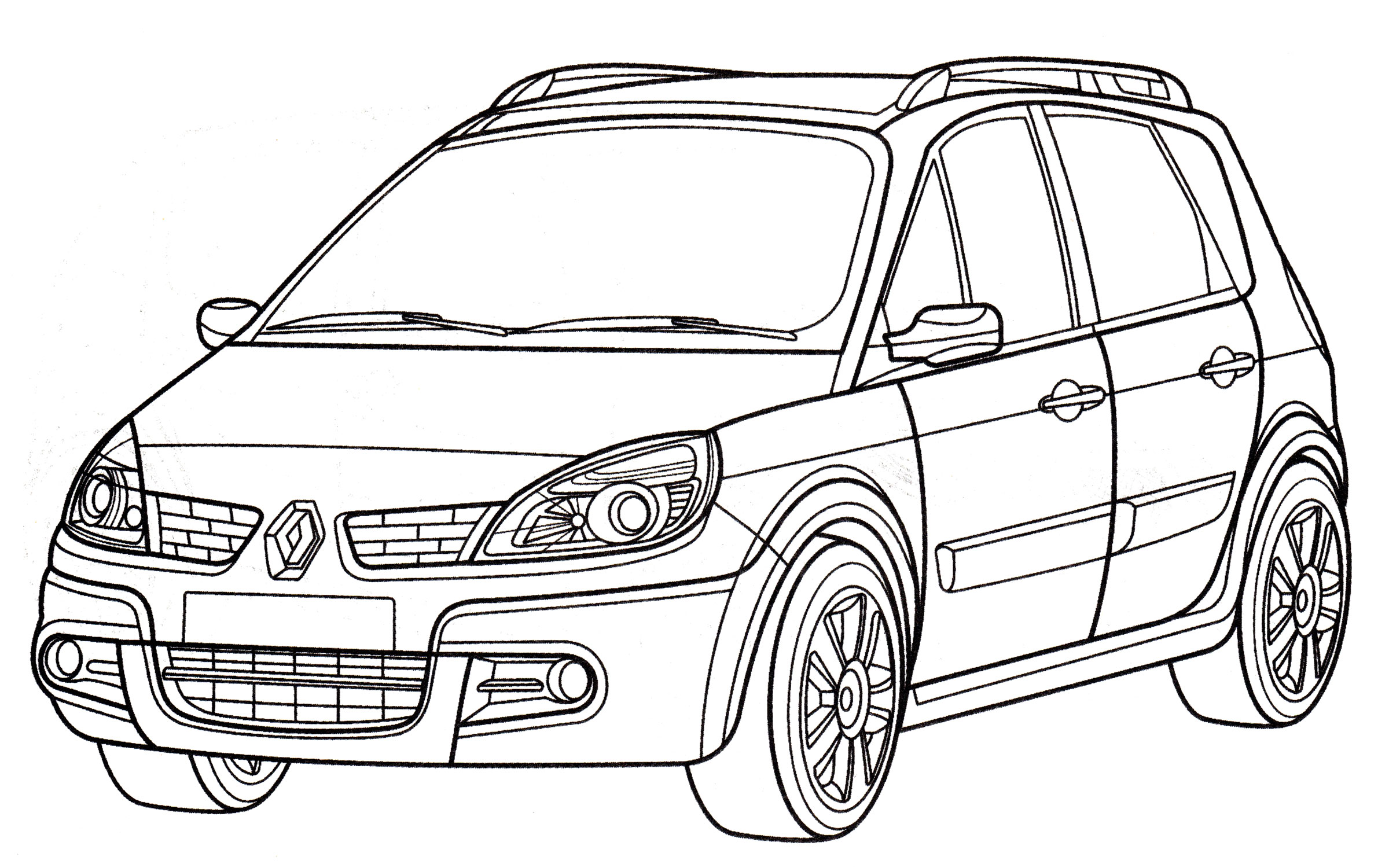 Раскраска Renault Scenic