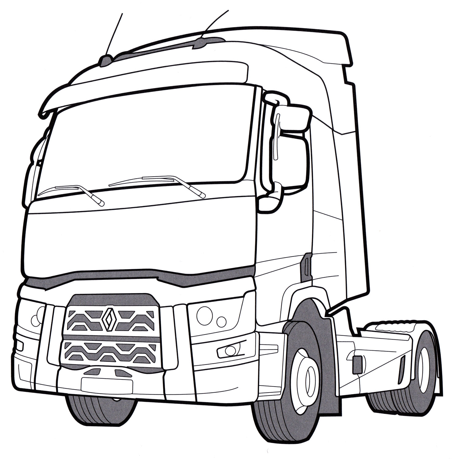 Раскраска Renault T 440