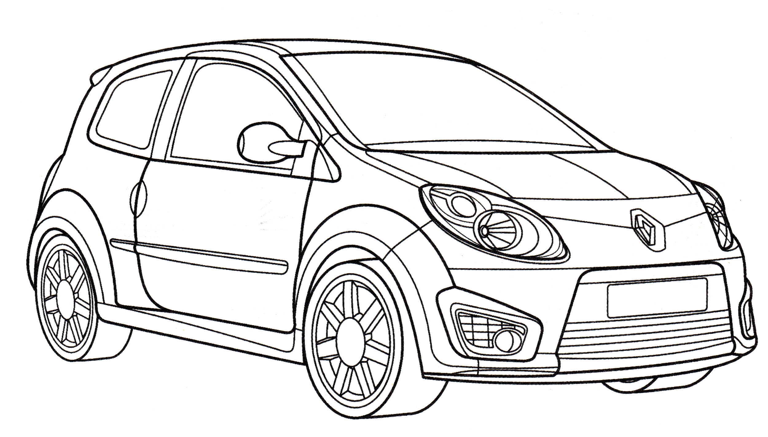 Раскраска Renault Twingo RS