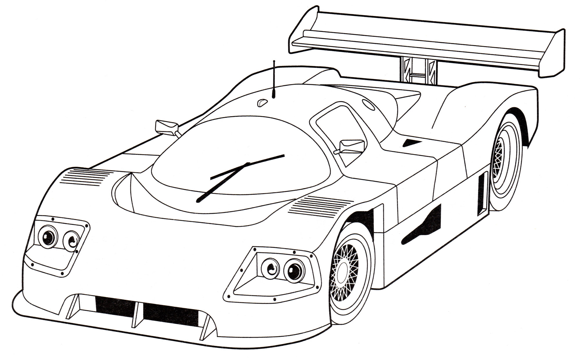 Раскраска Sauber Mercedes C9