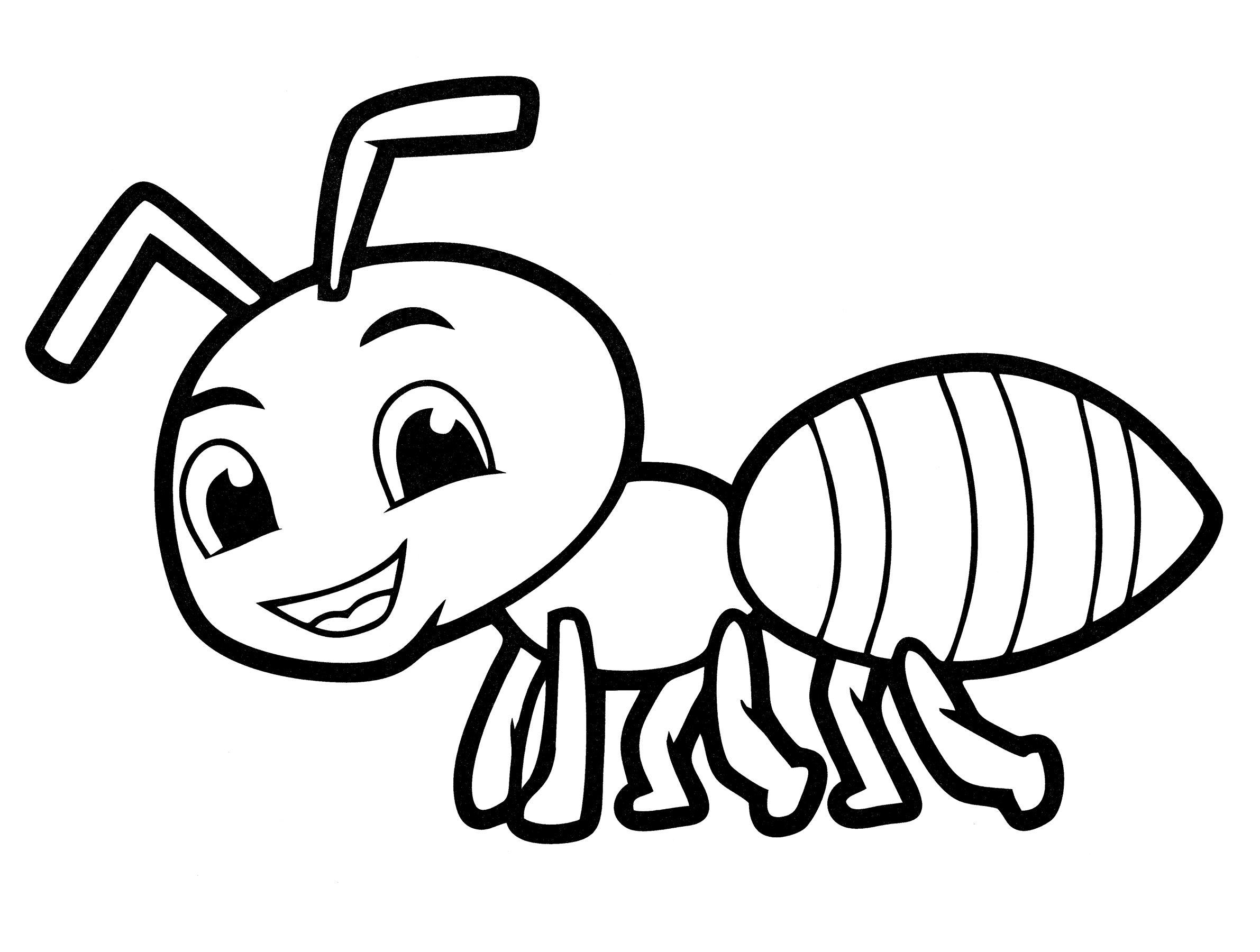 Раскраска Счастливый муравей