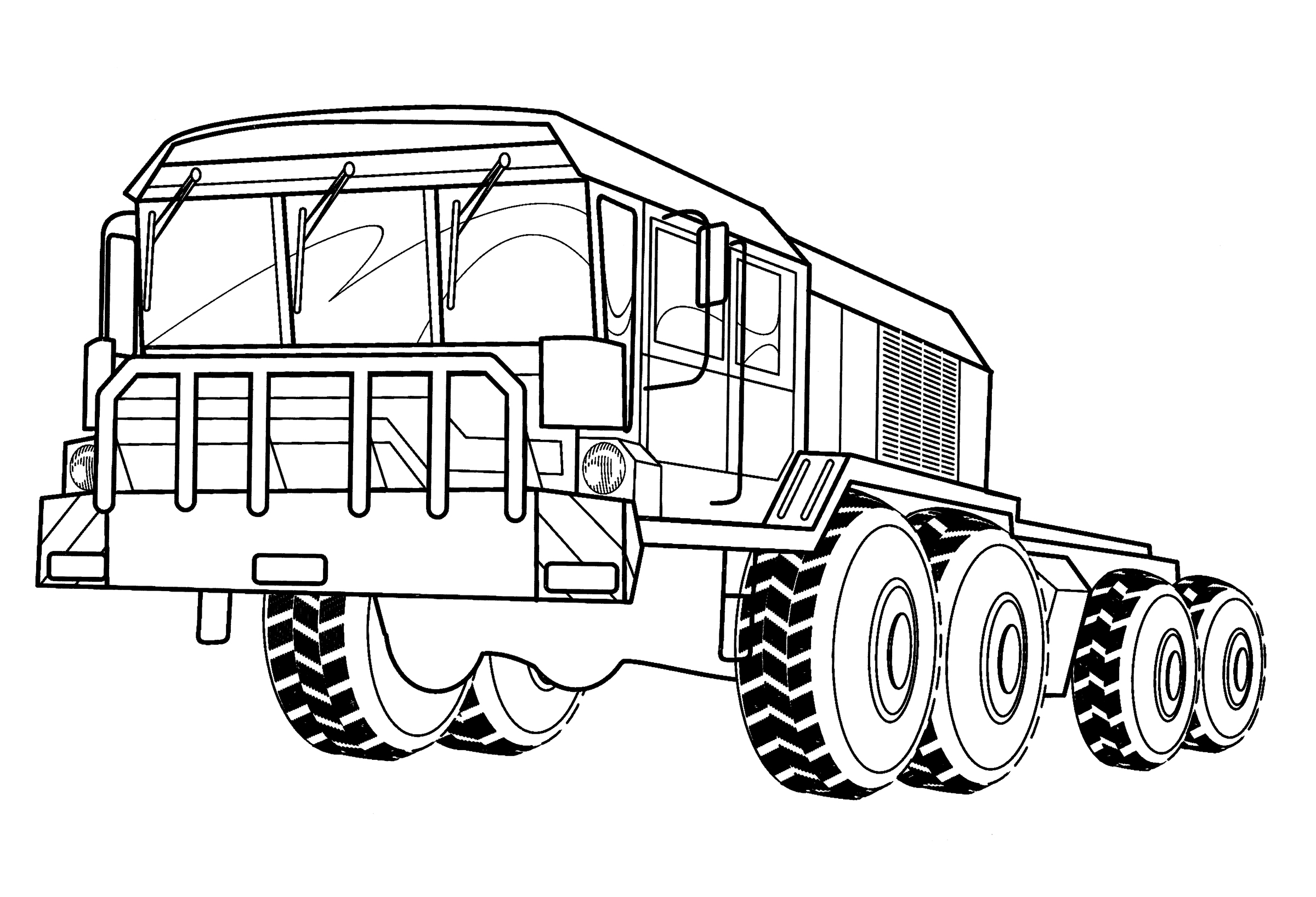 Раскраска Седельный тягач КЗКТ-7428