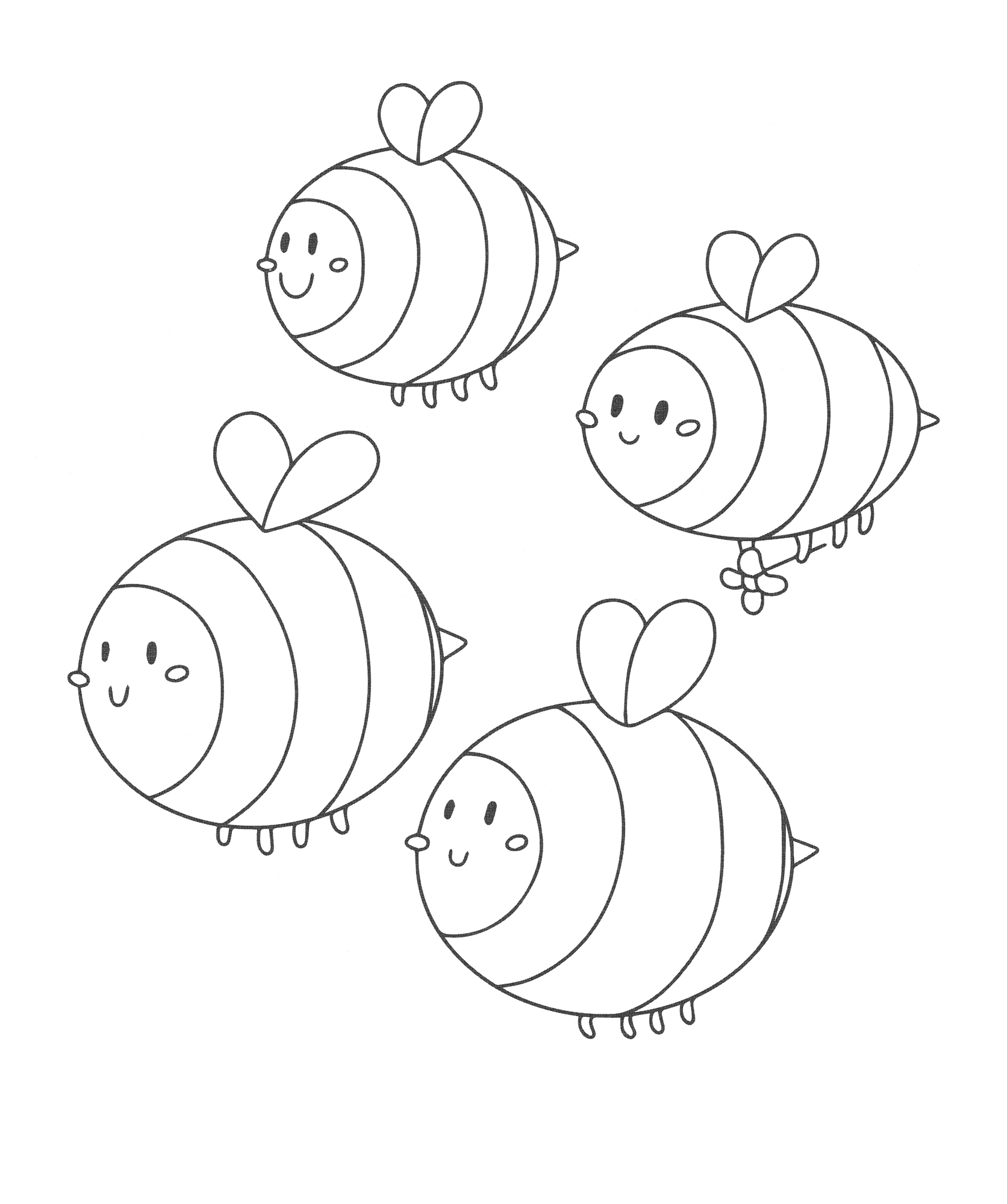 Раскраска Семья пчел