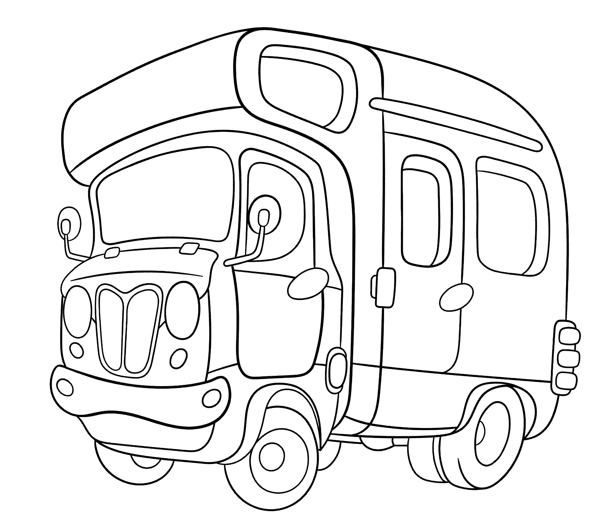 Раскраска Служебный автобус