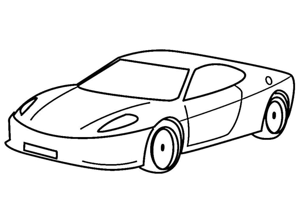 Раскраска Спортивный автомобиль