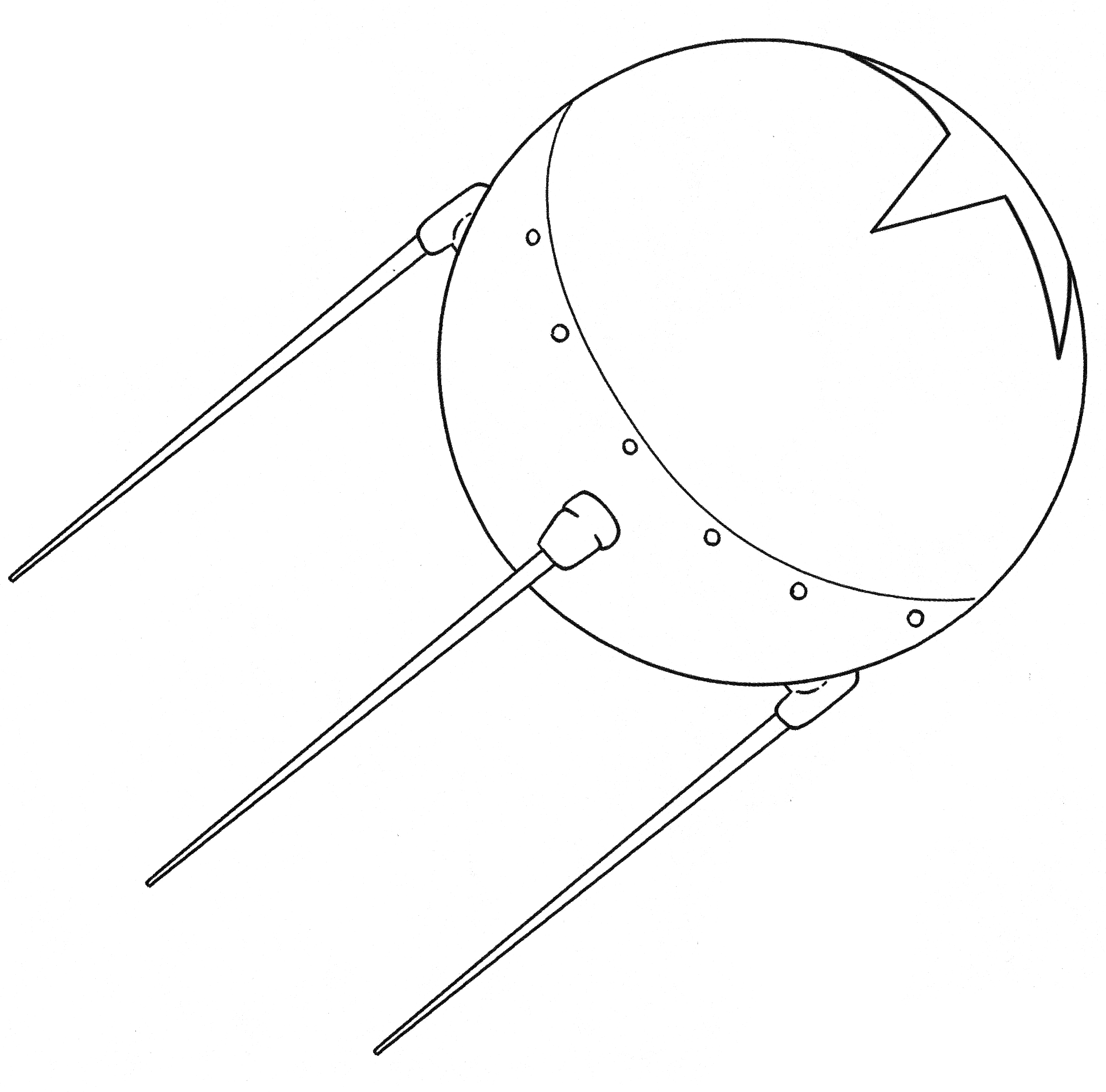 Раскраска Спутник-1
