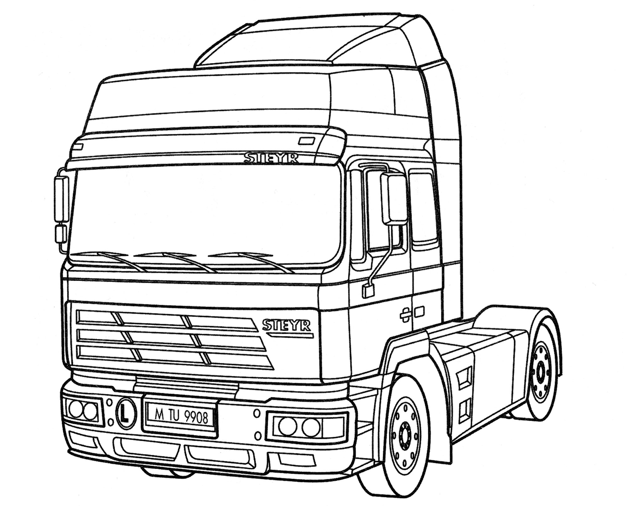 Раскраска Steyr Truck
