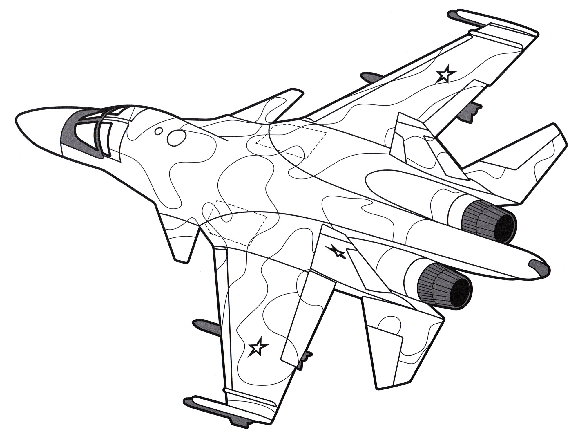 Раскраска Су-34