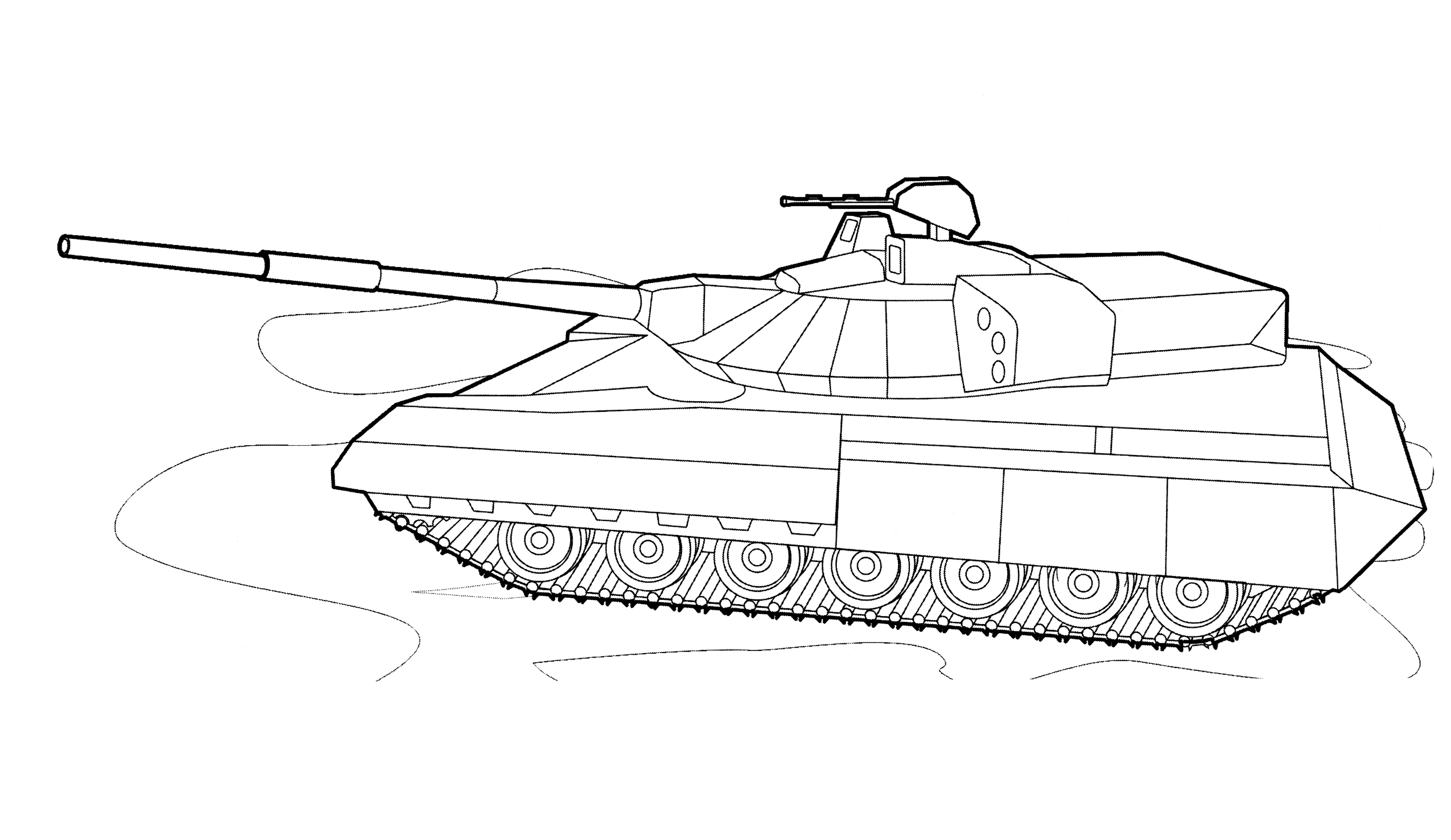 Раскраска Т-640 "Черный орел"