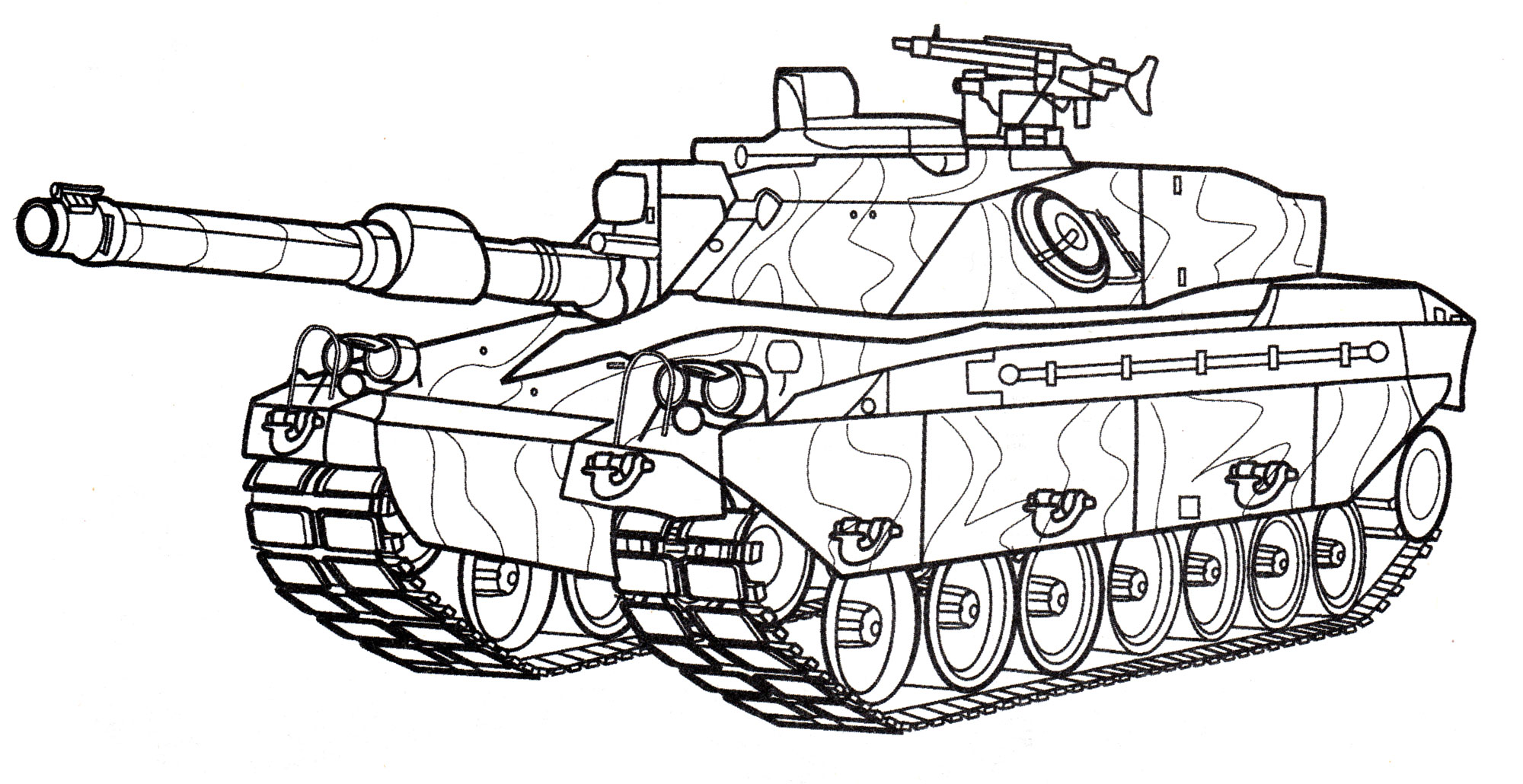 Раскраска Танк Challenger