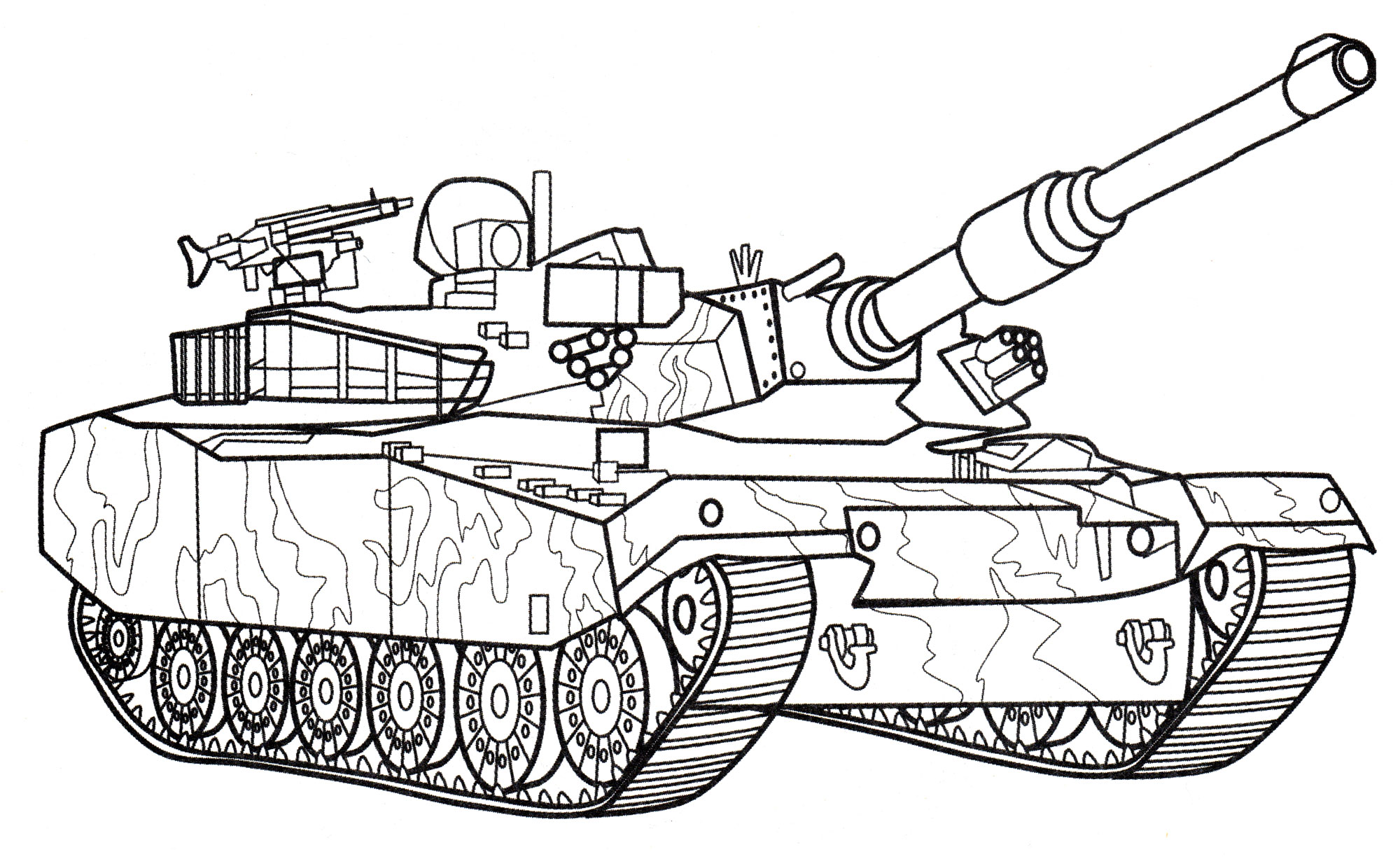 Раскраска Танк K1 88