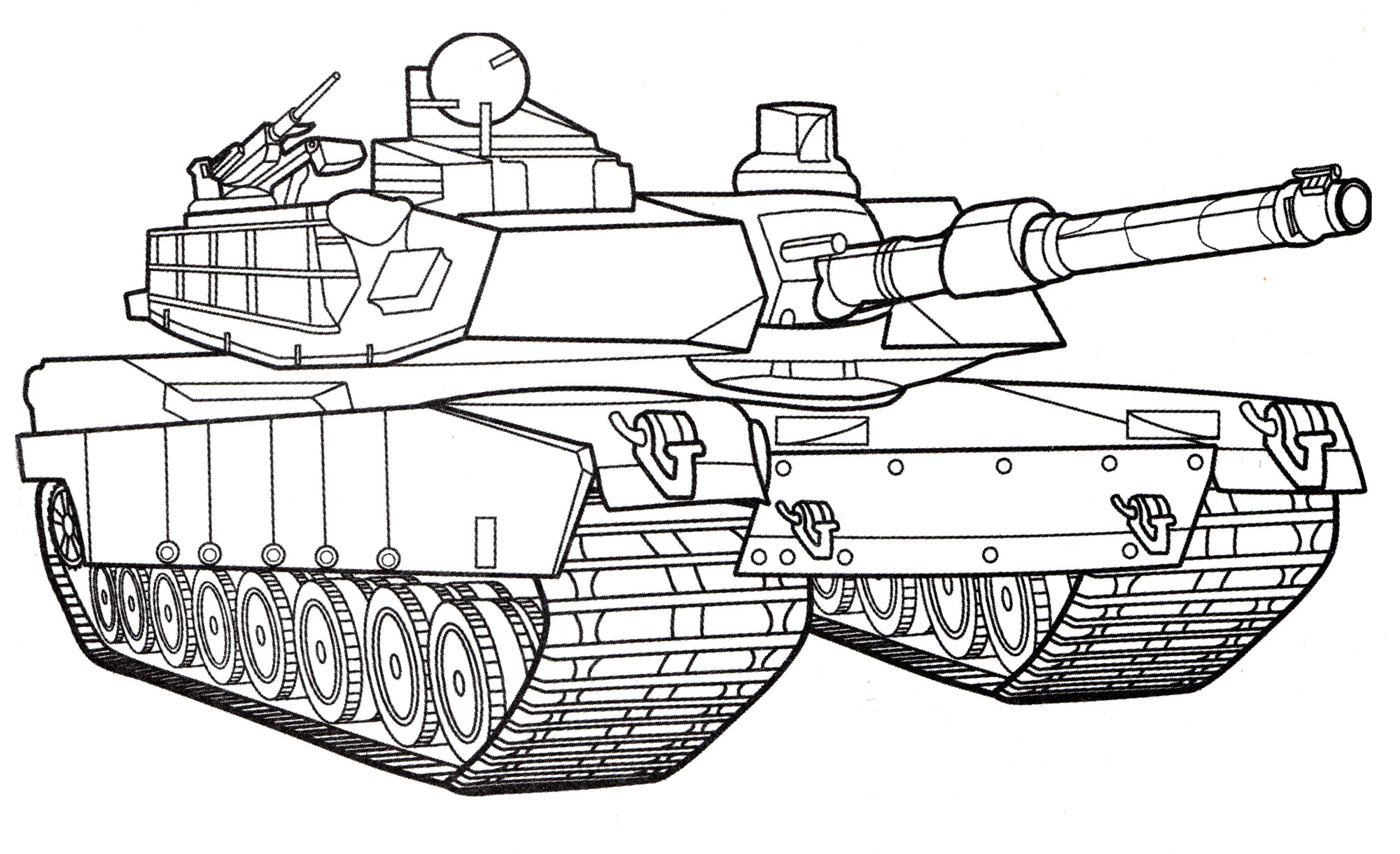 Раскраска Танк M1 Abrams