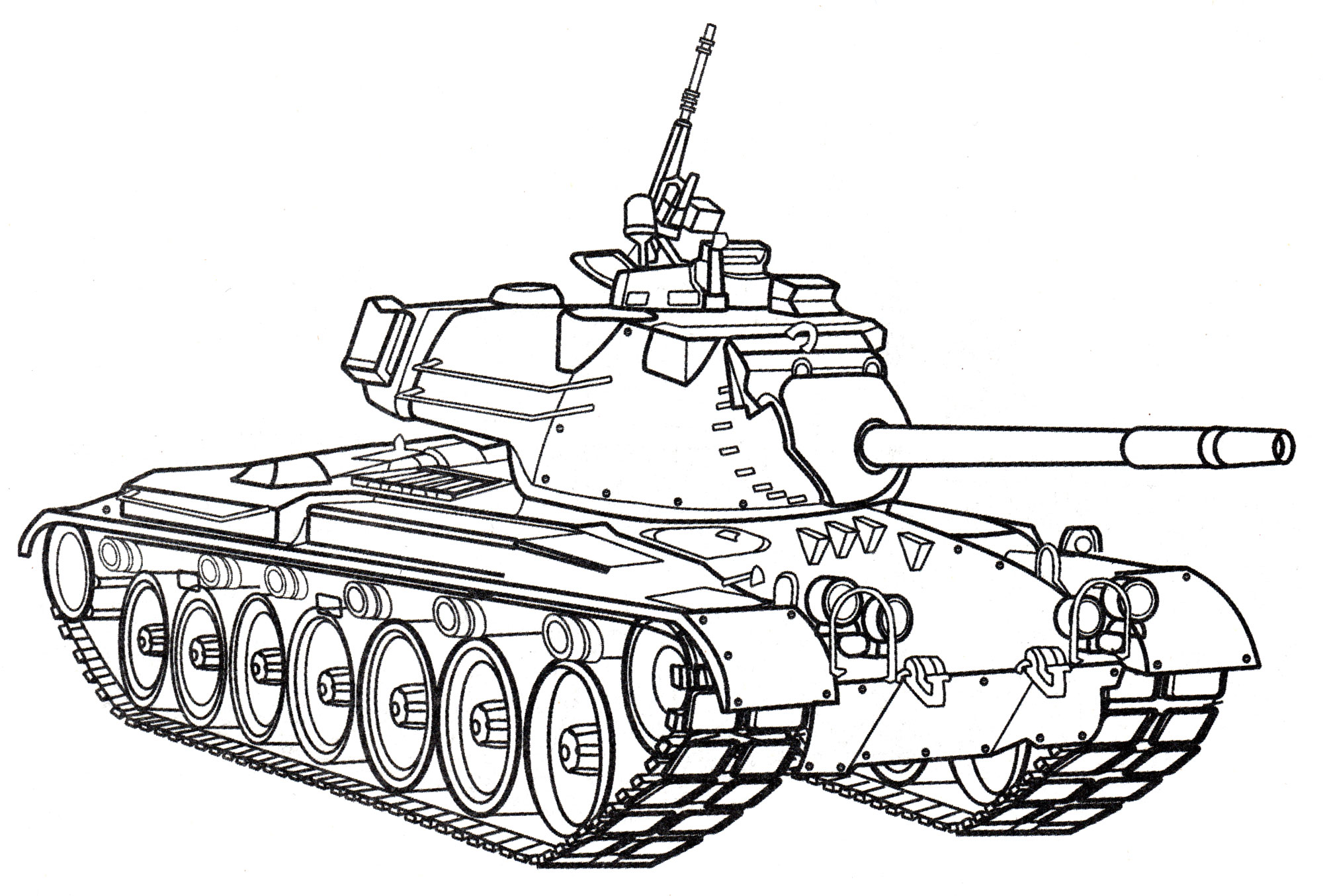 Раскраска Танк M60 Patton