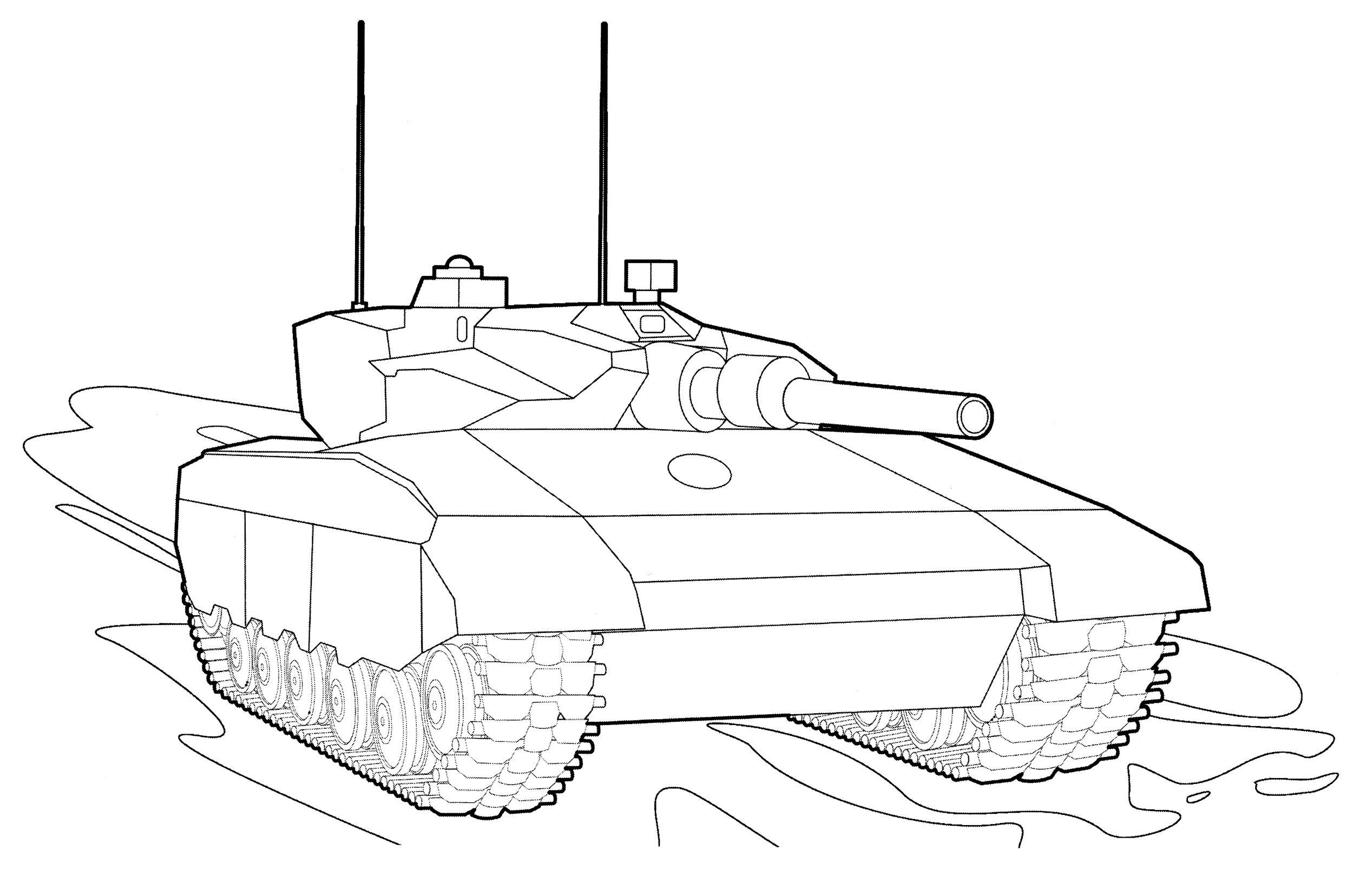 Раскраска Танк "Меркава" (Израиль)