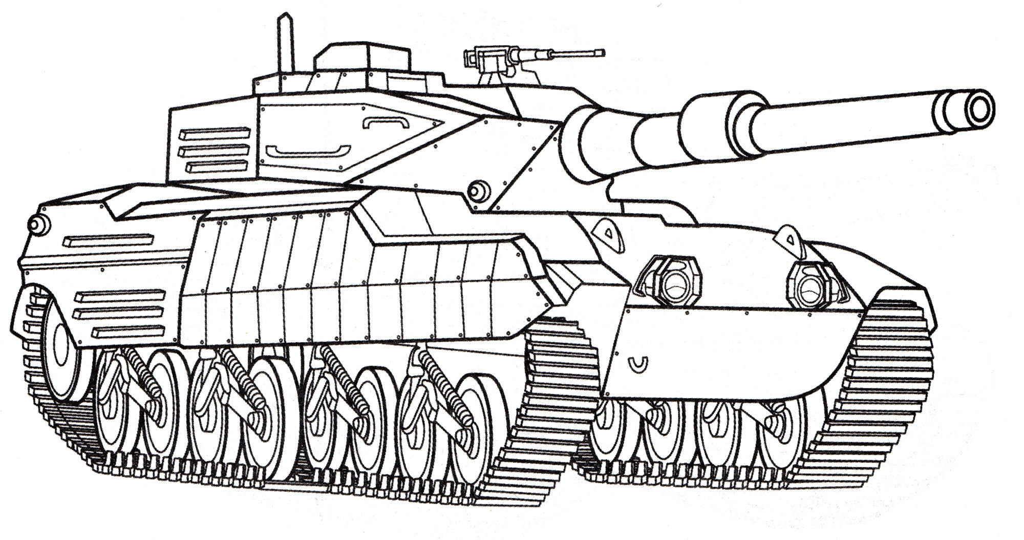 Раскраска Танк Stingray 2