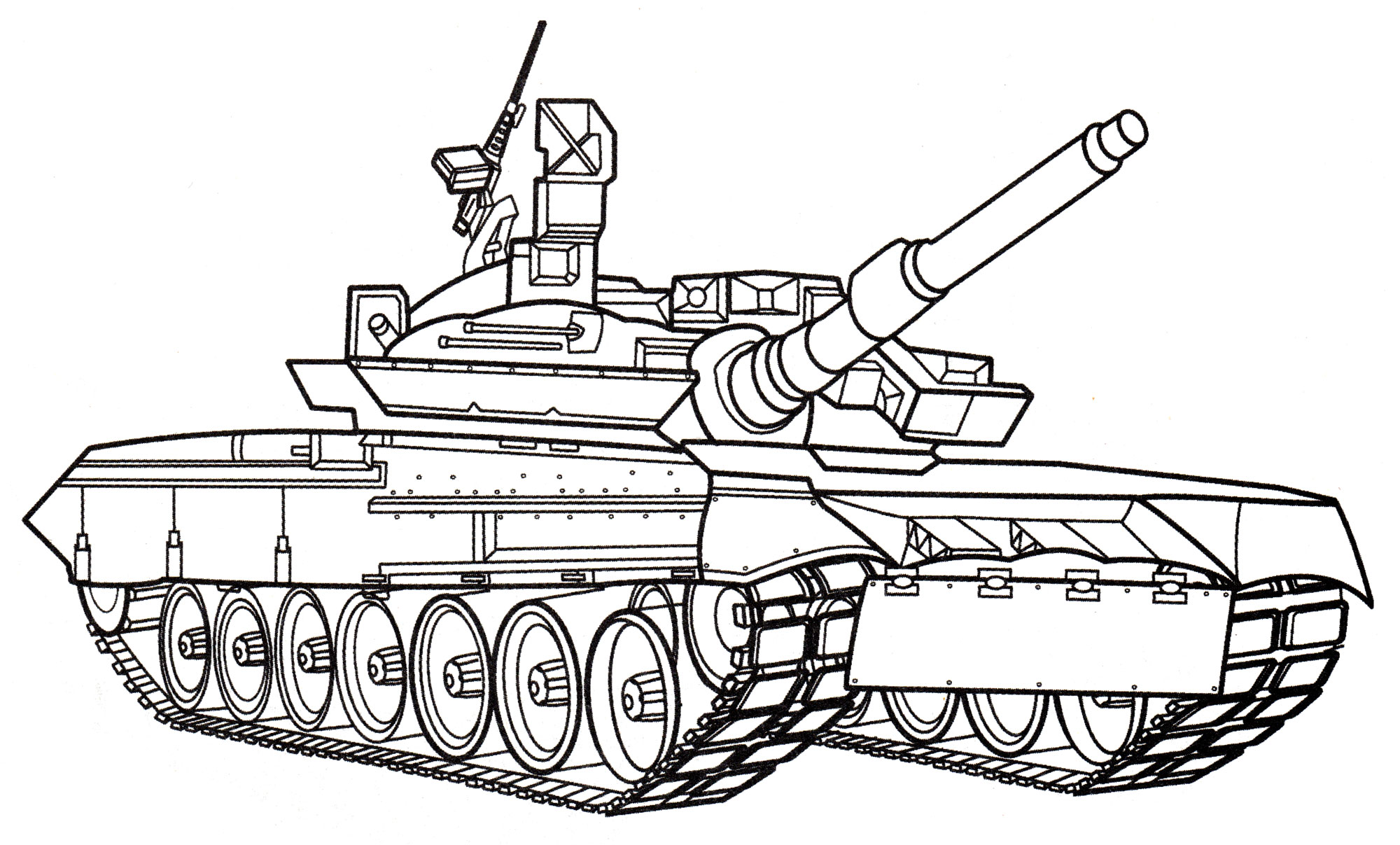 Раскраска Танк Т-72
