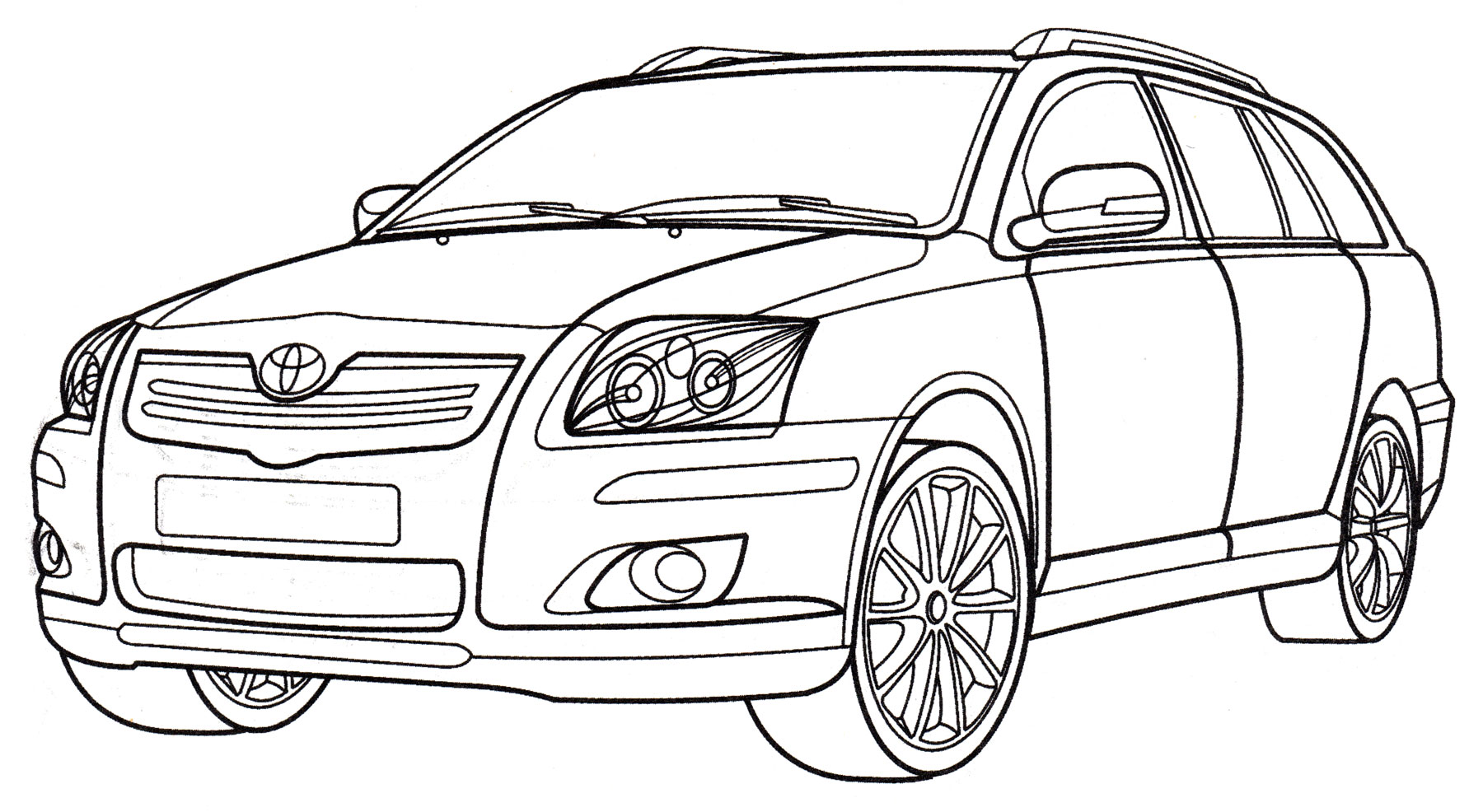 Раскраска Toyota Avensis
