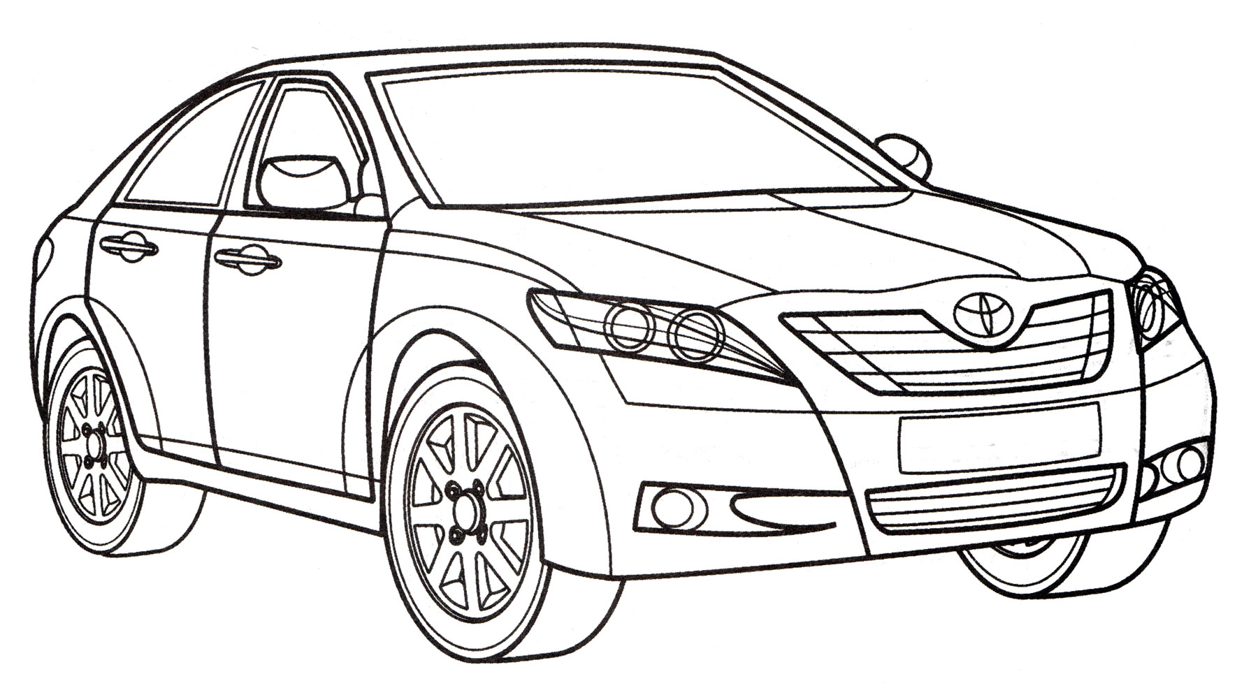 Раскраска Toyota Camry