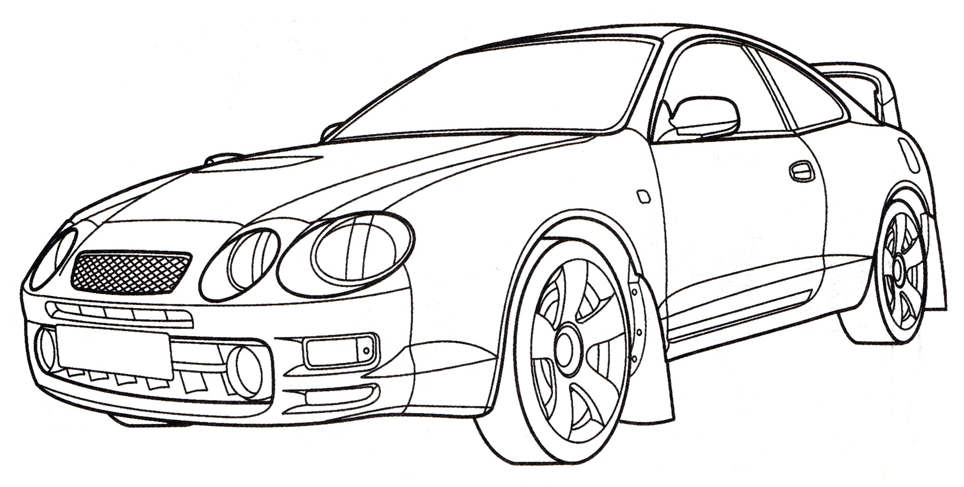 Раскраска Toyota Celica