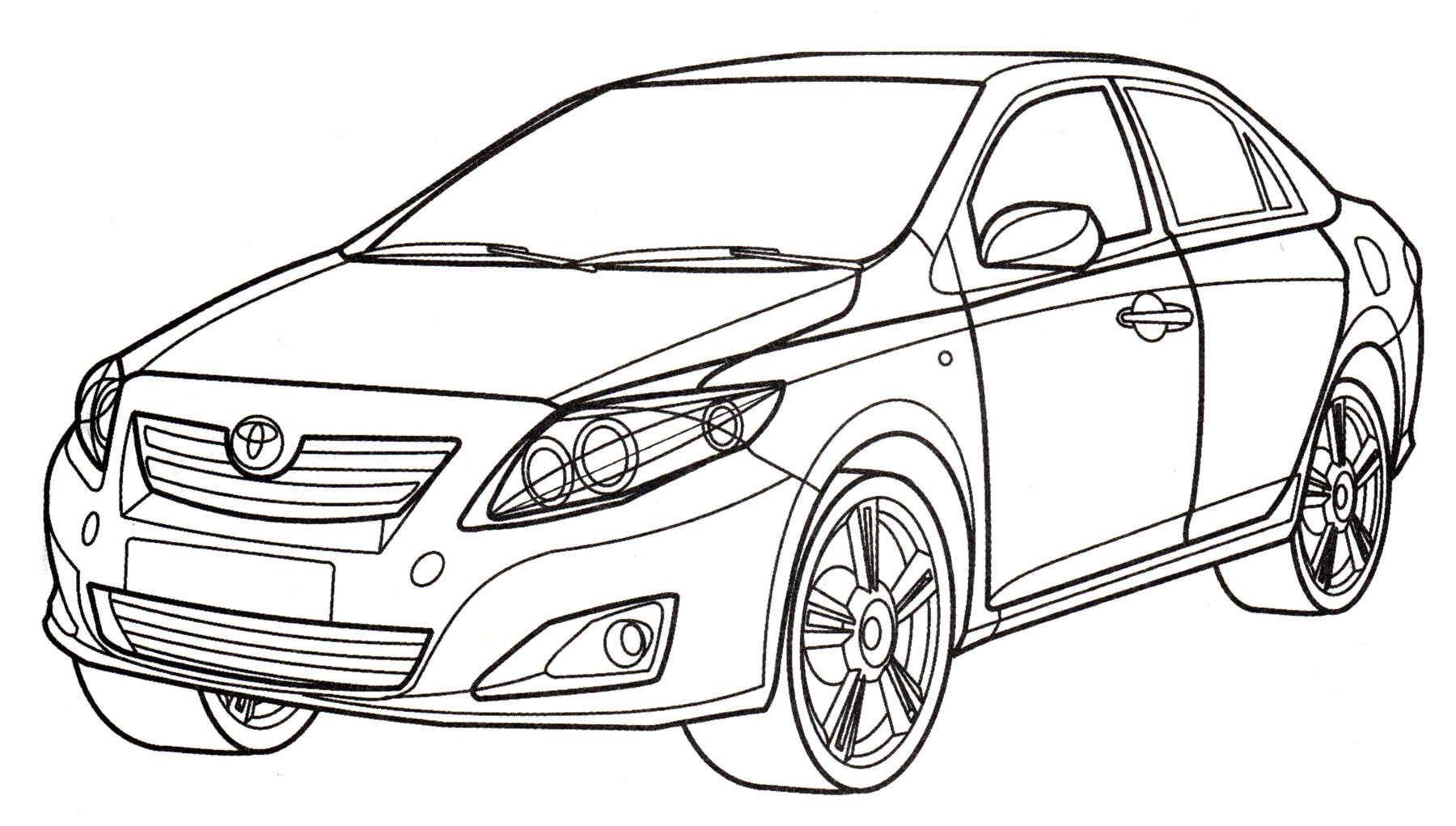 Раскраска Toyota Corolla