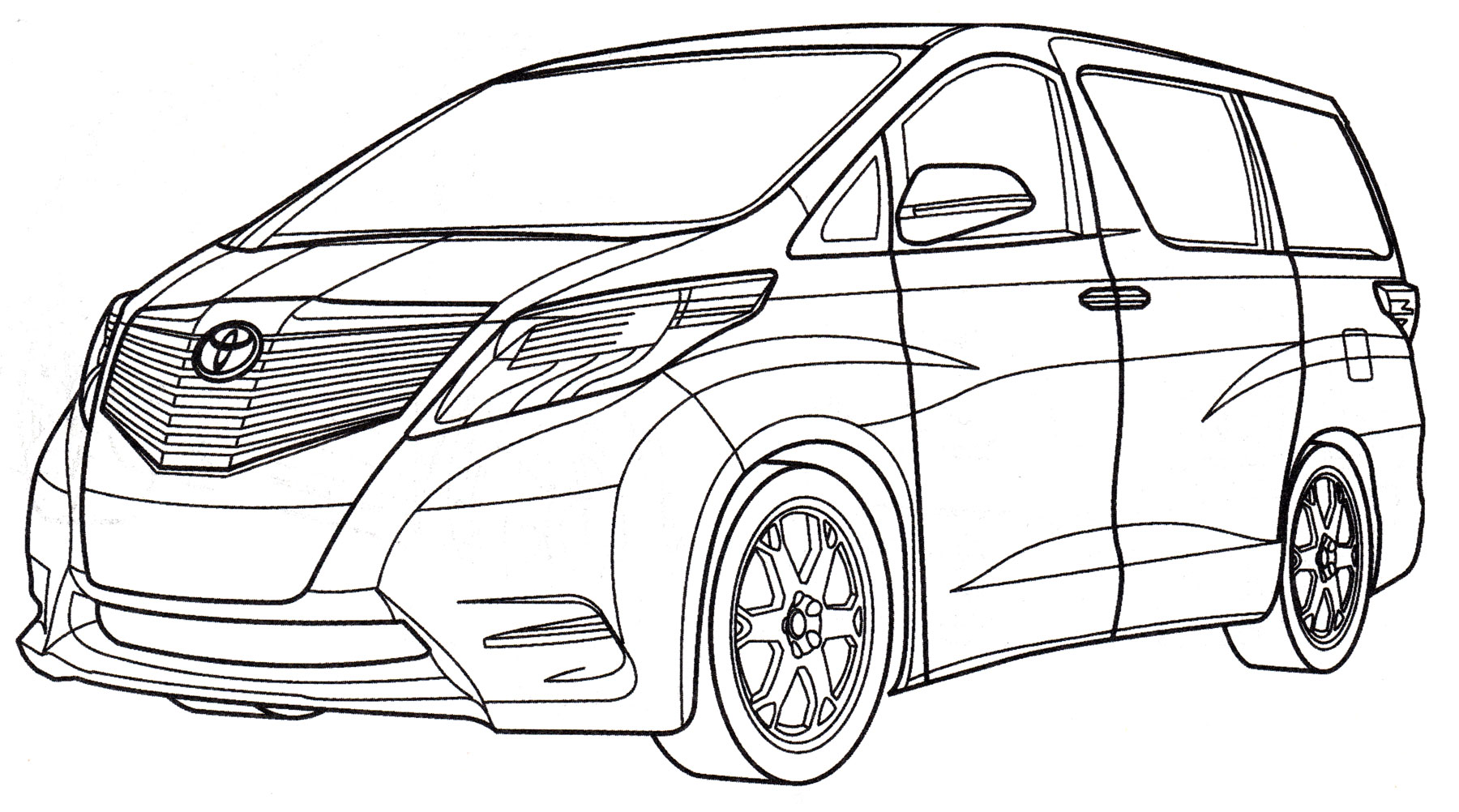 Раскраска Toyota FT-MV